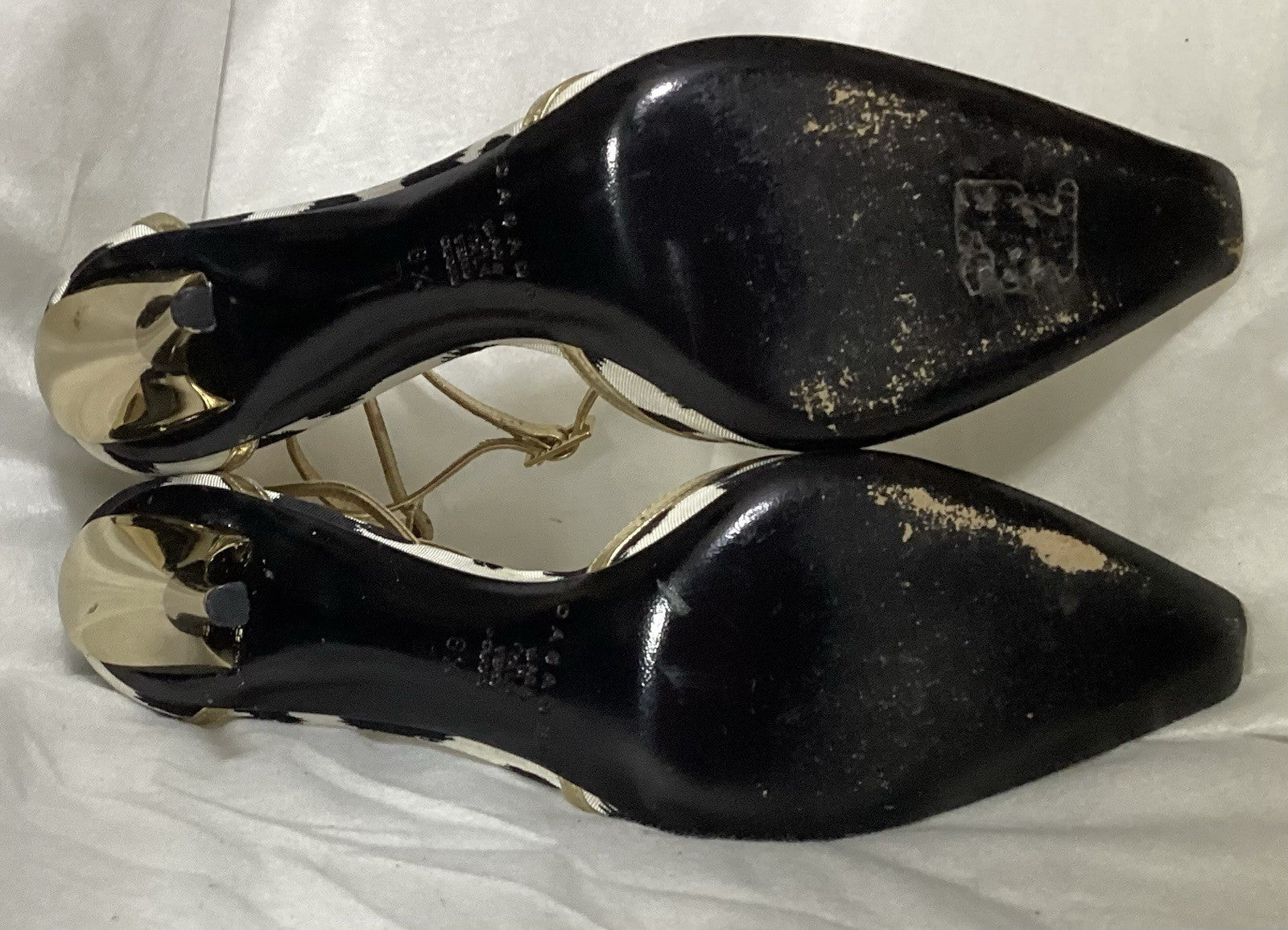 Casadei Tri Color Double Buckles High Heels Women Shoes Sz 6.5B