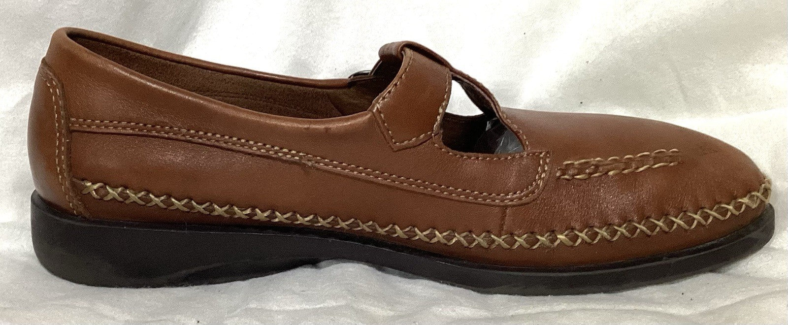 Brown Dexter Leather Women Marie Jane Women Shoes Sz