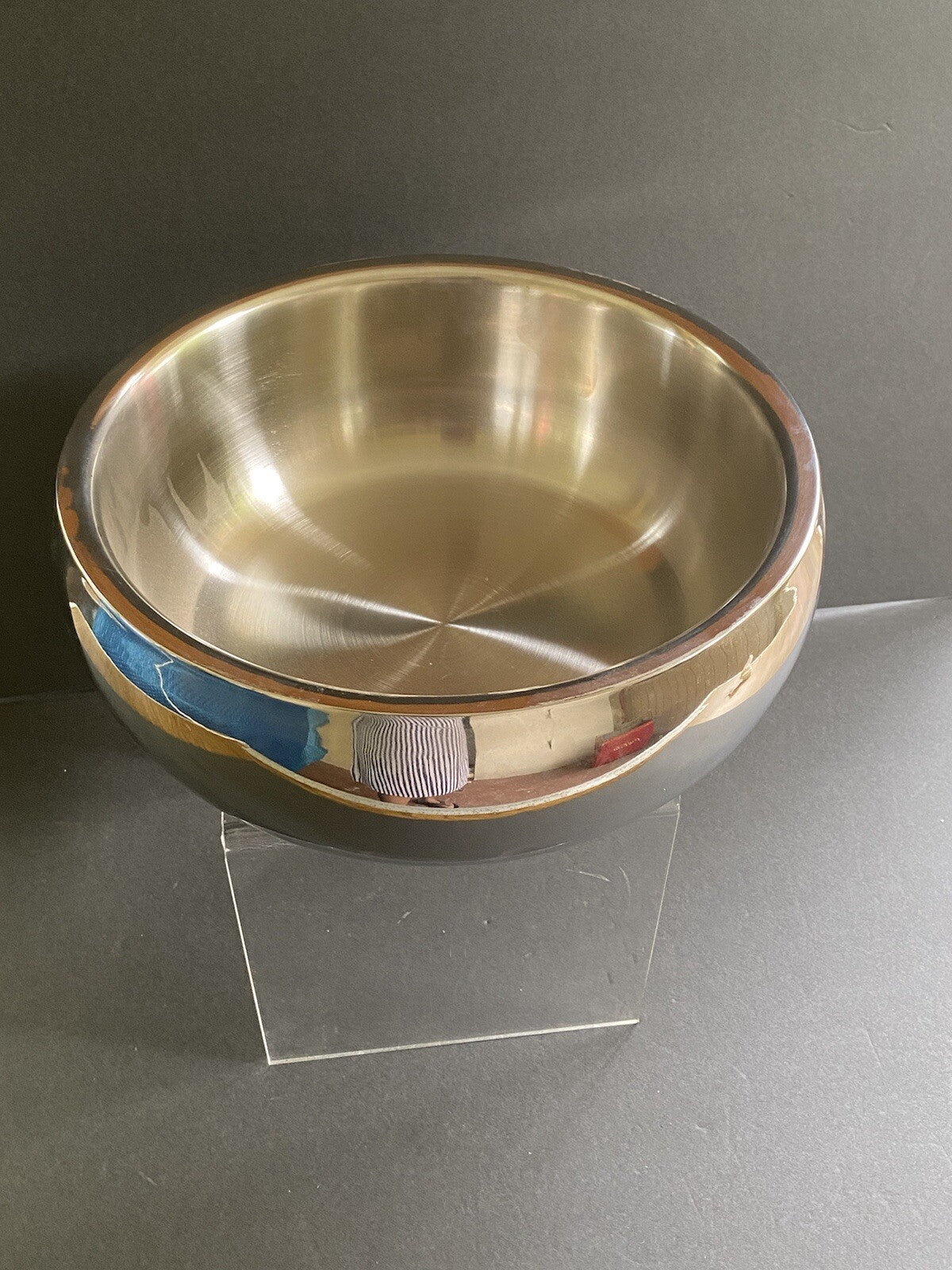 William Sonoma Large Insulated Heavy Metal Serving Bowl 11x5 Inches