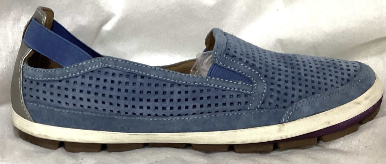 Cobb Hill Blue Suede women shoes Sz 7.5 M