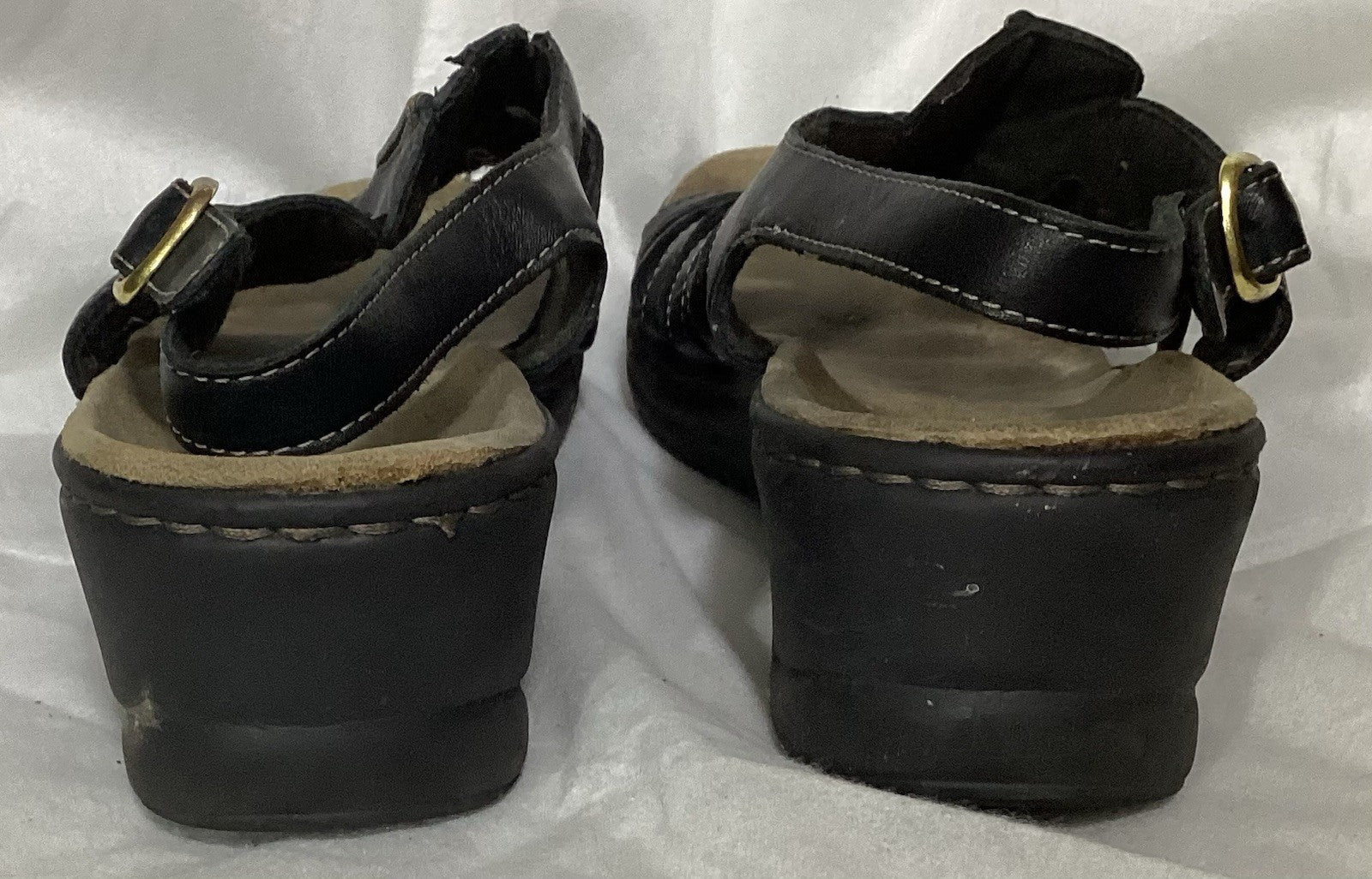 Clarks Lexi Marigolds Black Leather Women Sz 11 W
