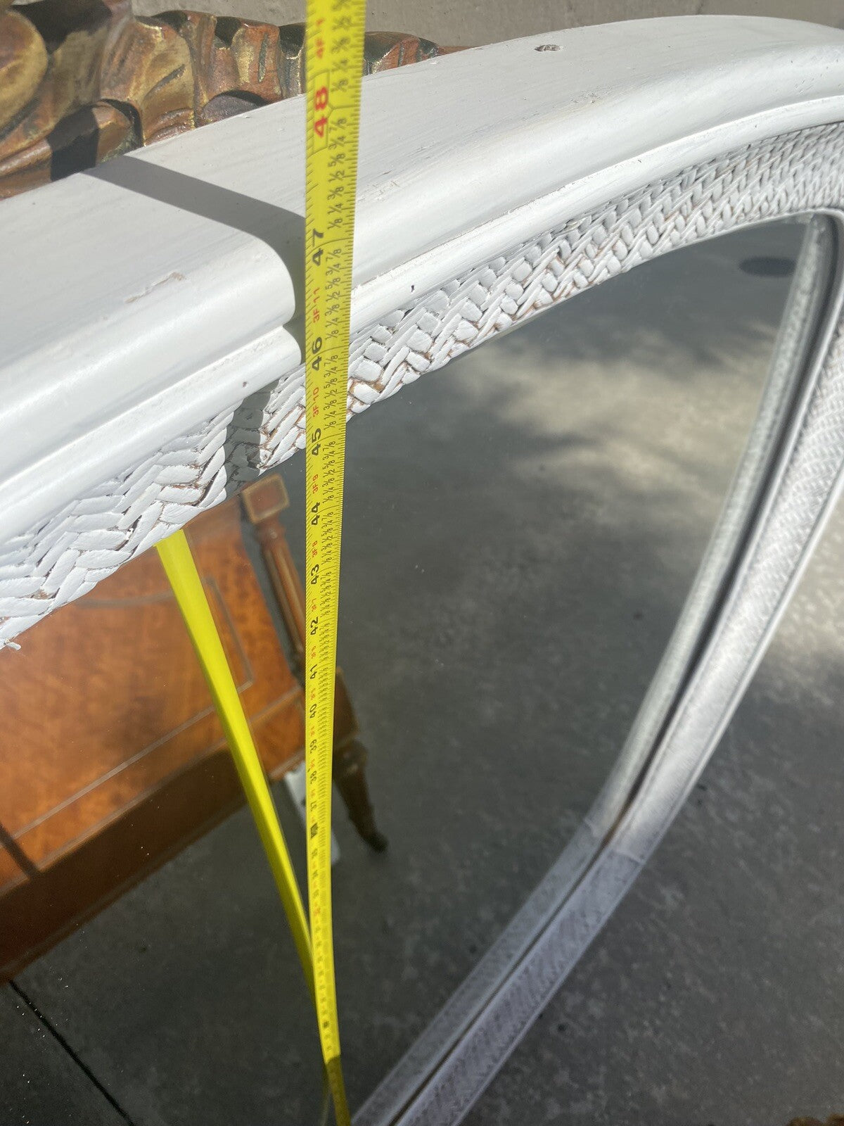 Large Decorative White Mirror