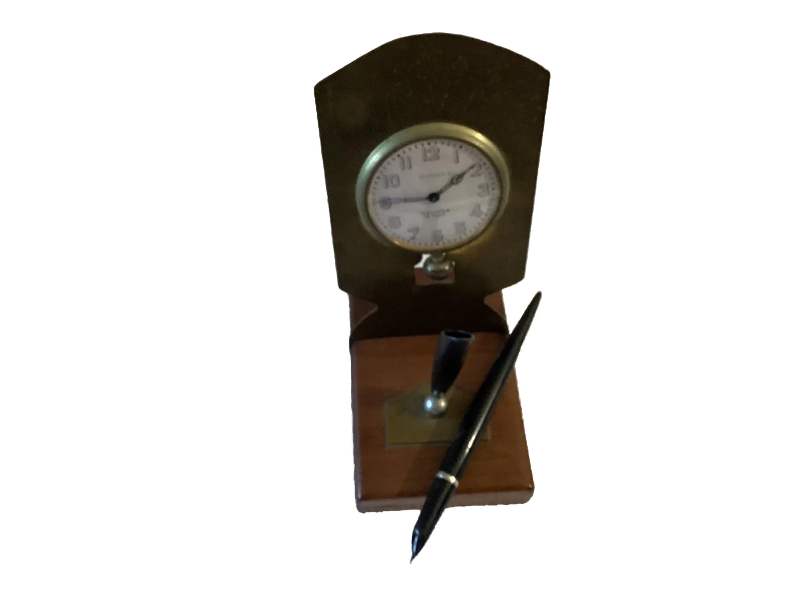 Howard & Co waltman 8 Days Desk Clock With Fountain Pen