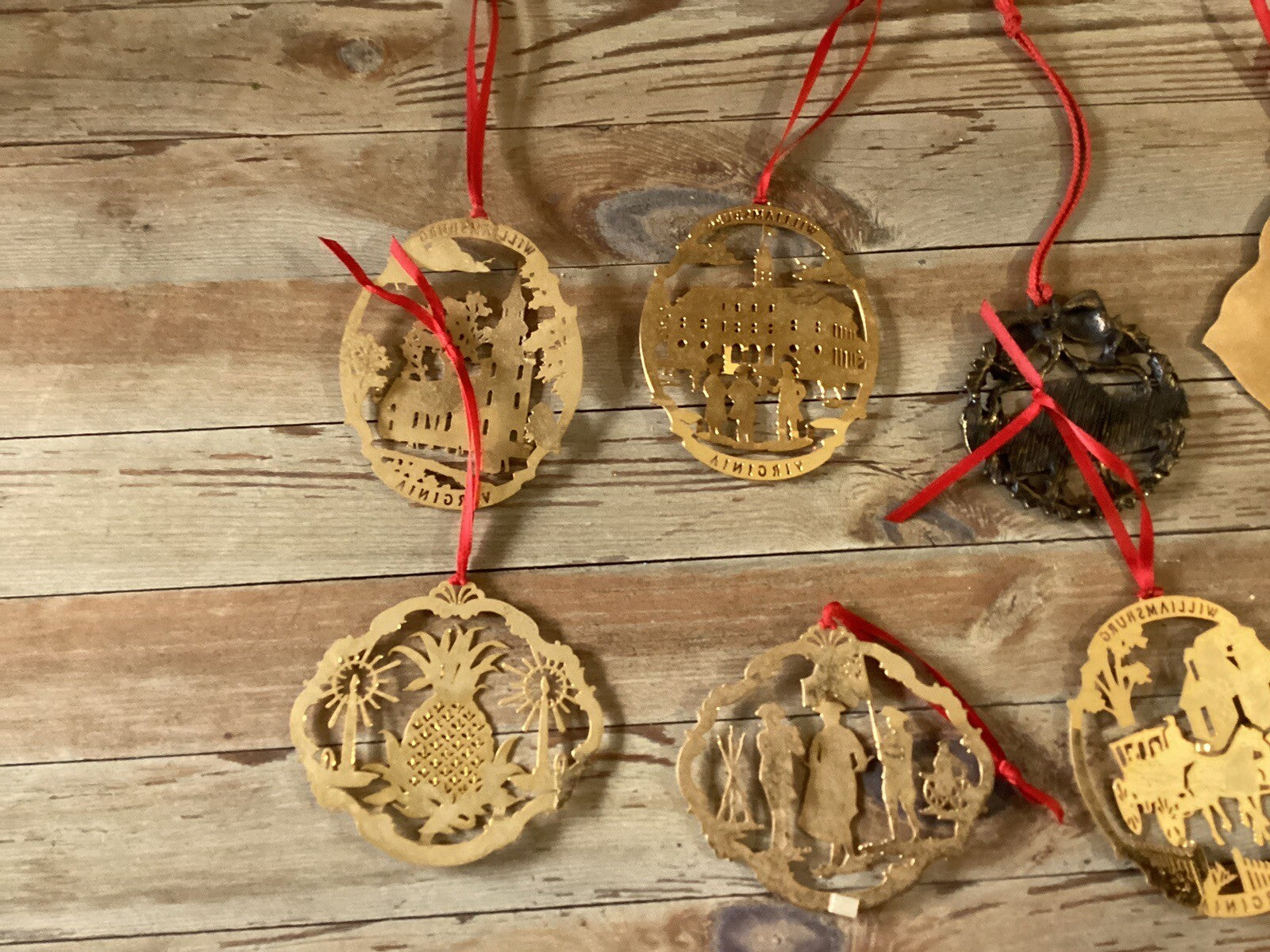 Set Of 9 + 2 Colonial Williamsburg Christmas Ornaments