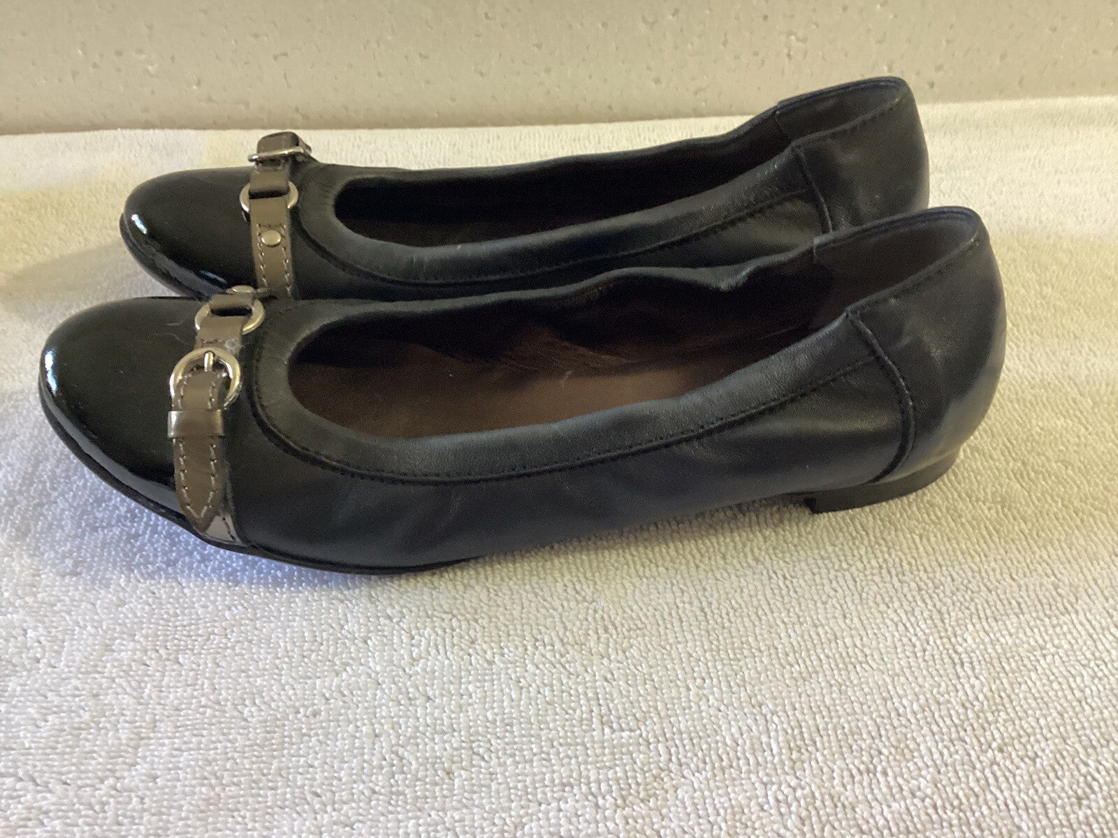 Attilio Guisti Leombruni Black Flats Sz 38.5