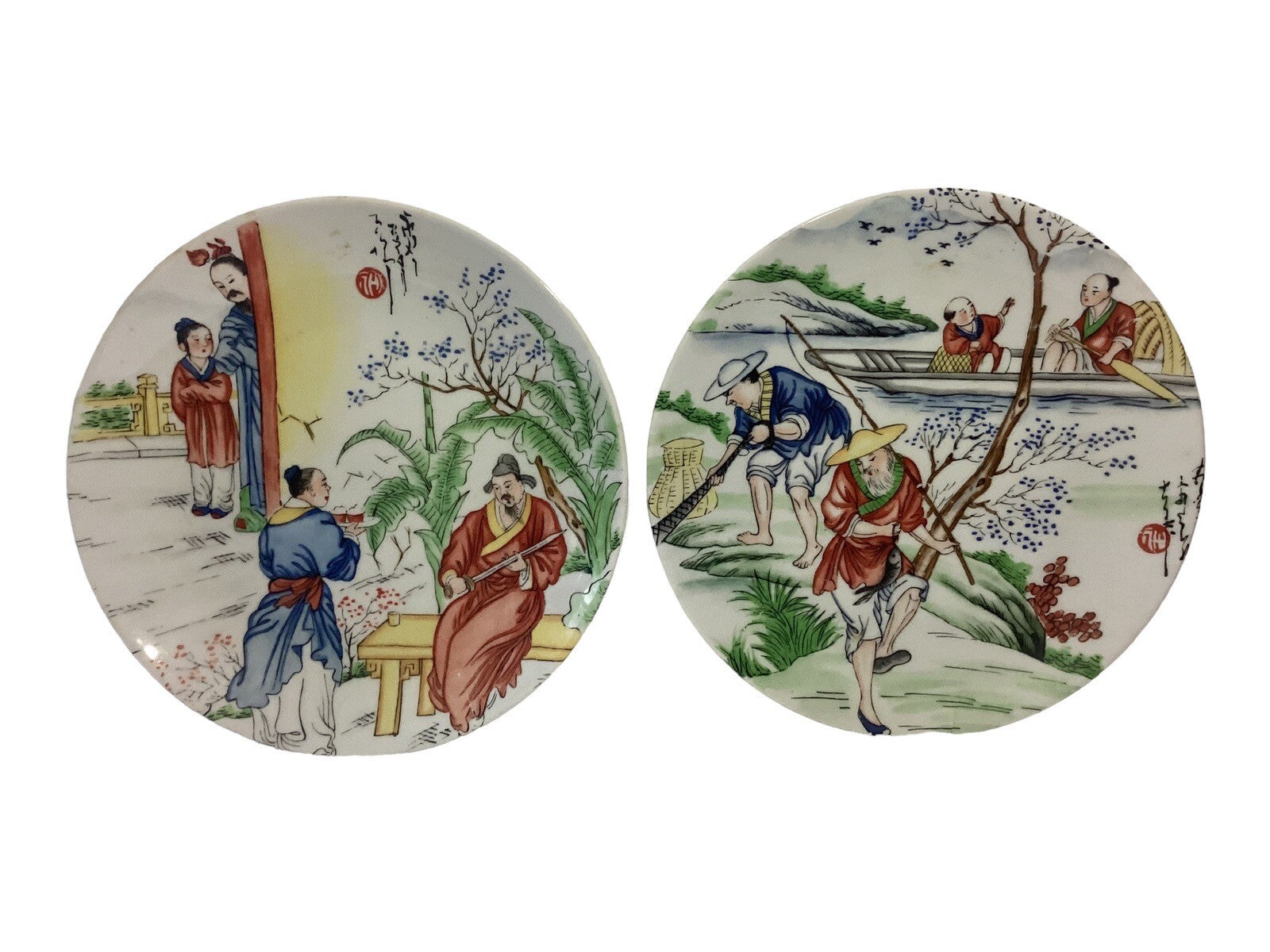 Pair Of Winteling Bavaria Asian Plates
