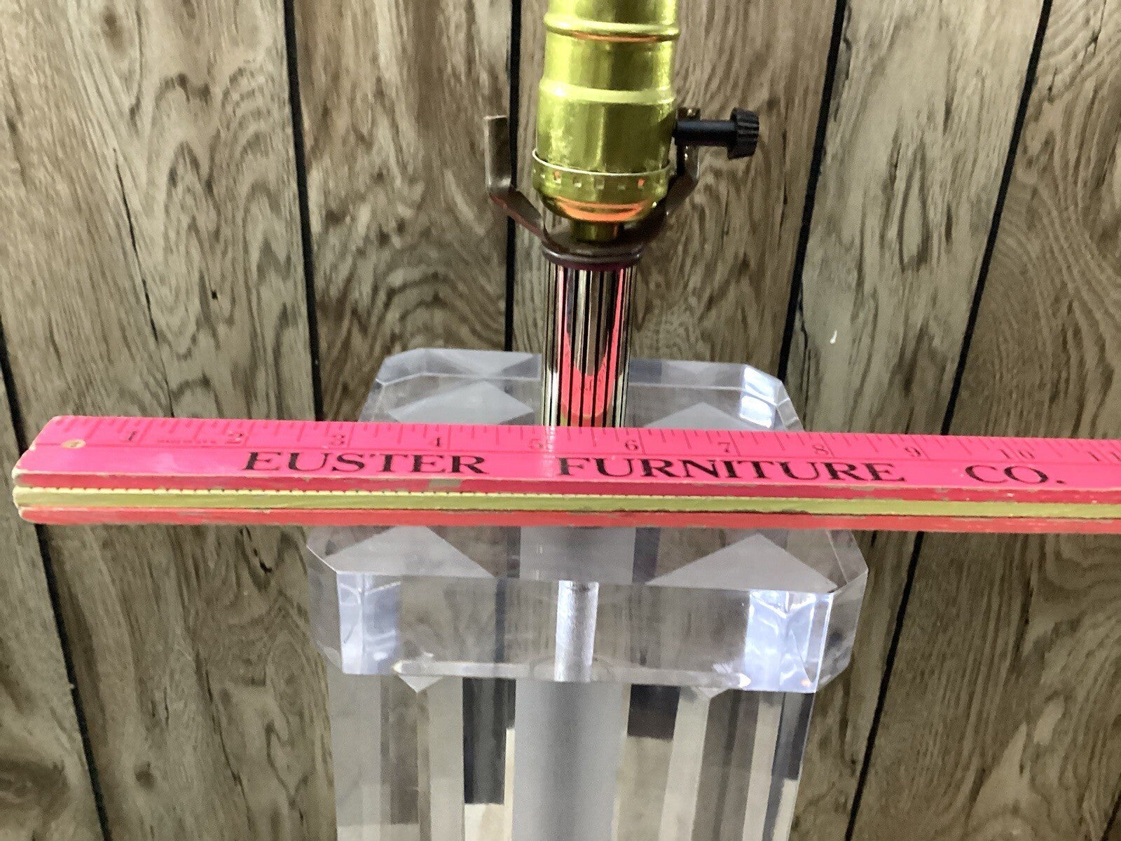 Vintage Tall Lucite Table Lamp