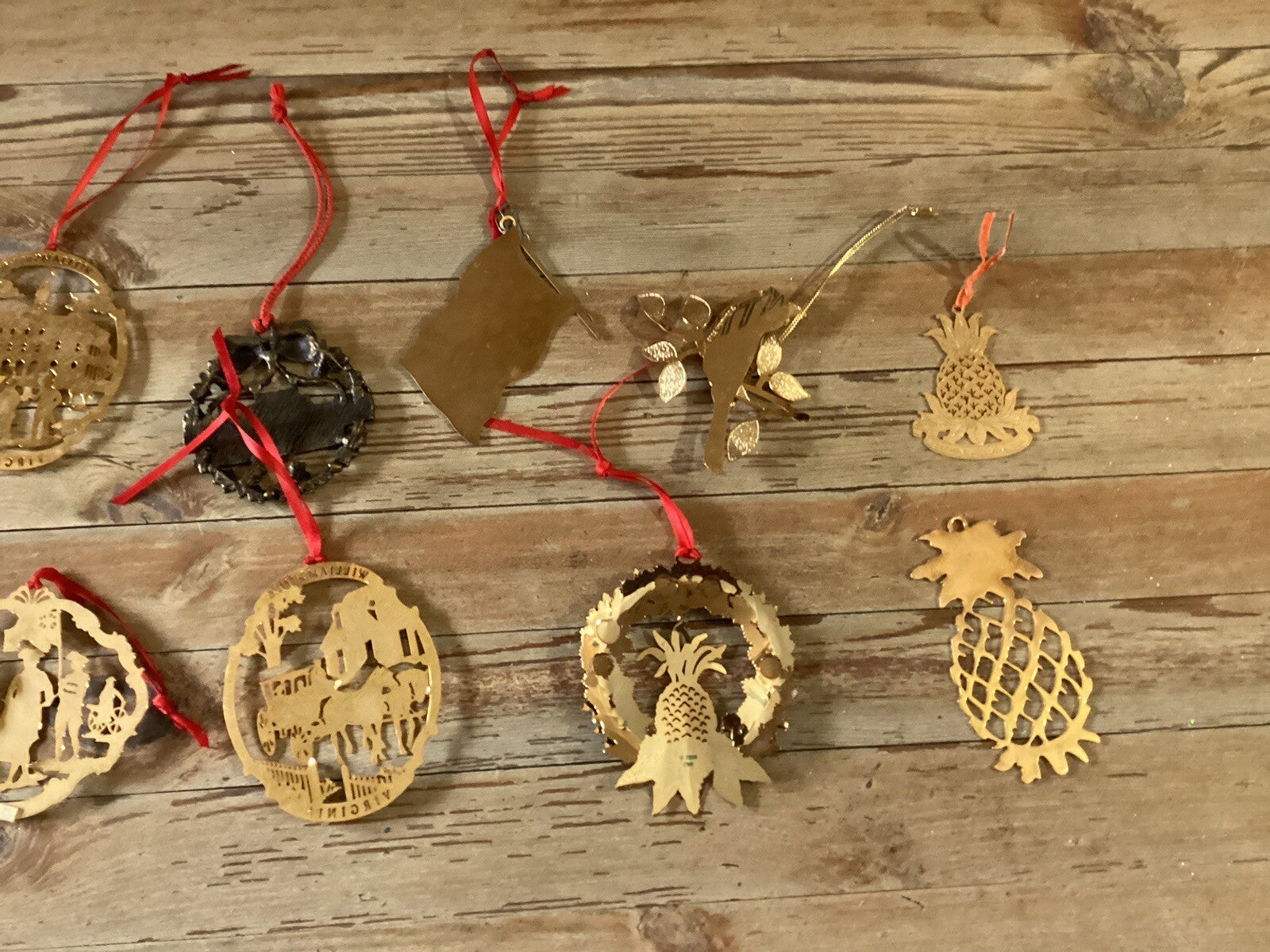 Set Of 9 + 2 Colonial Williamsburg Christmas Ornaments