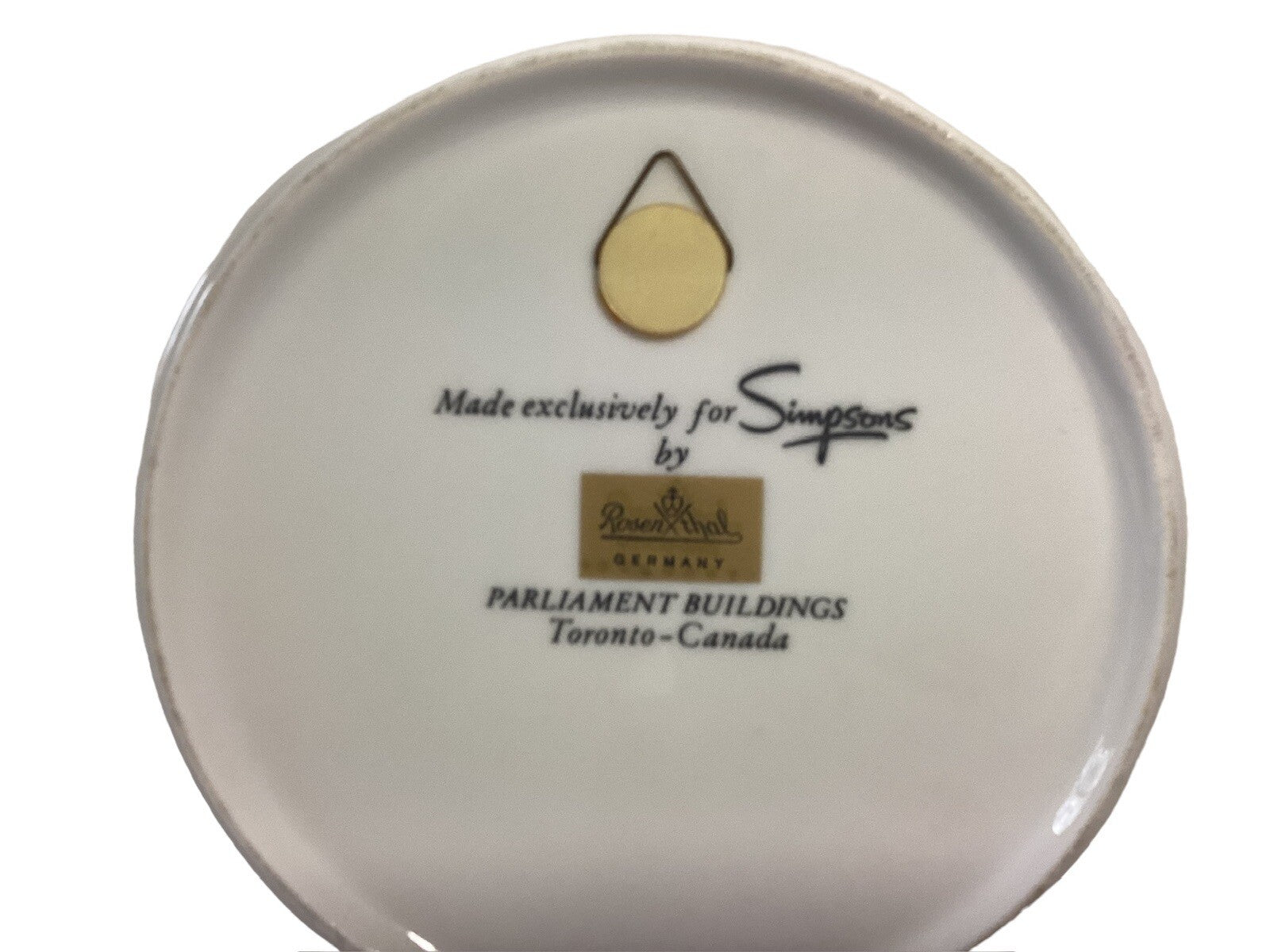 Rosenthal Parliament Toronto Building Plate