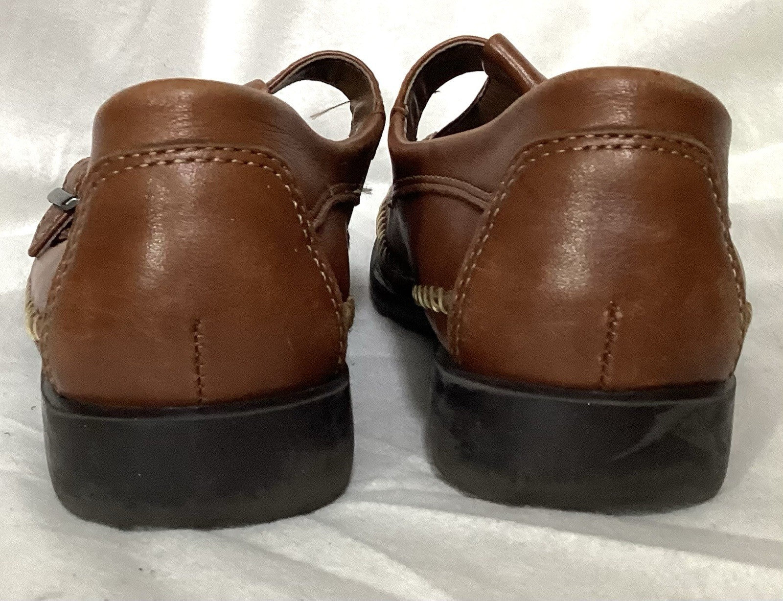 Brown Dexter Leather Women Marie Jane Women Shoes Sz
