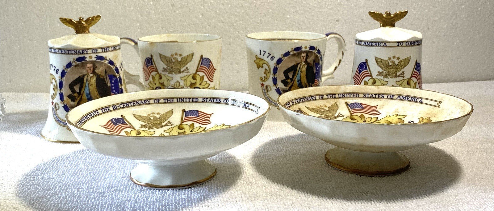 2 Sets Of 3 Ainsley Commemorate The Bi-Centenary Of The United States Of America