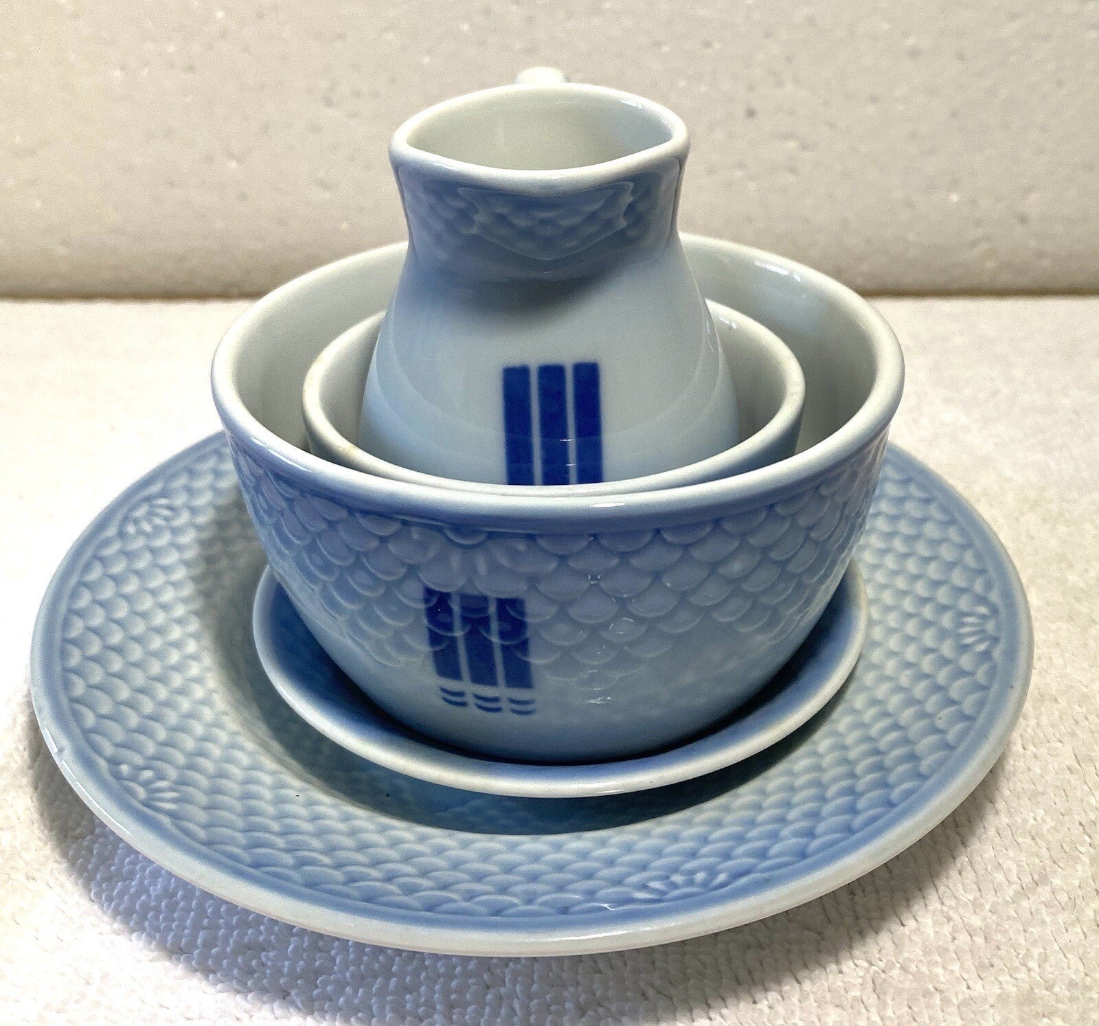 B & G Copenhagen Porcelain 5 Pieces Small Tea Set