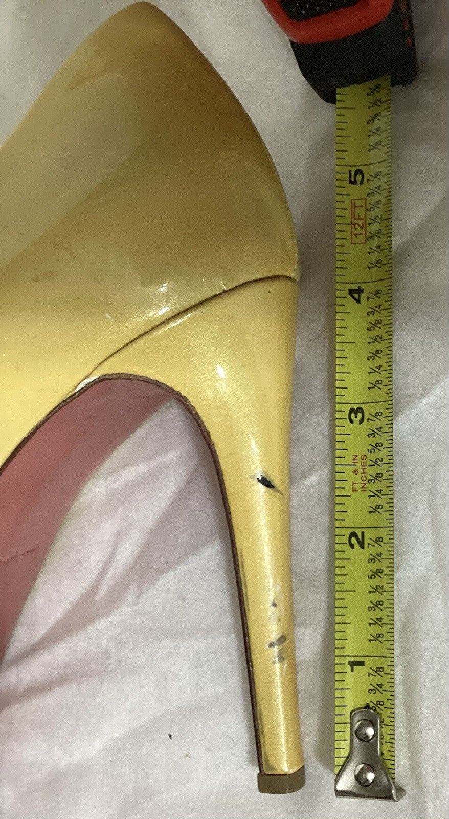 Miu Miu Yellow Patent Leather Heels Women Shoes Sz 7