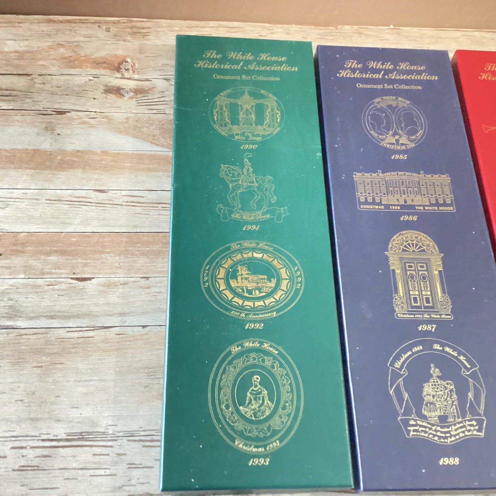 3 Set Of 4 Of The Historical Association Ornament Set Collection