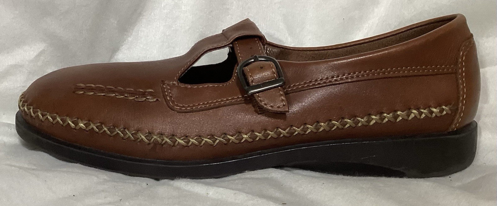 Brown Dexter Leather Women Marie Jane Women Shoes Sz