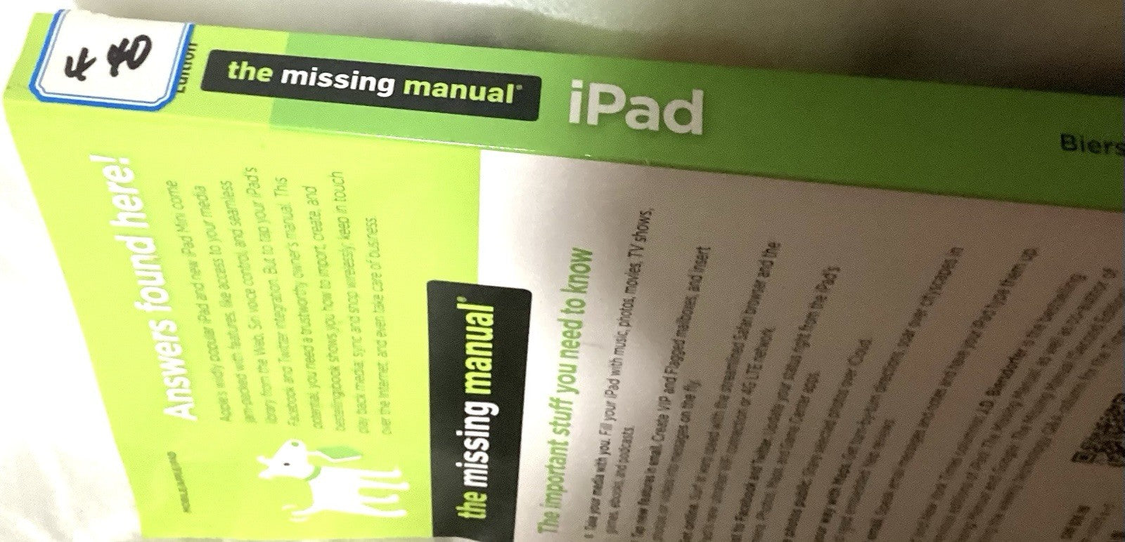 iPad The Missing Manual By Biersdorfer 5th Edition #440