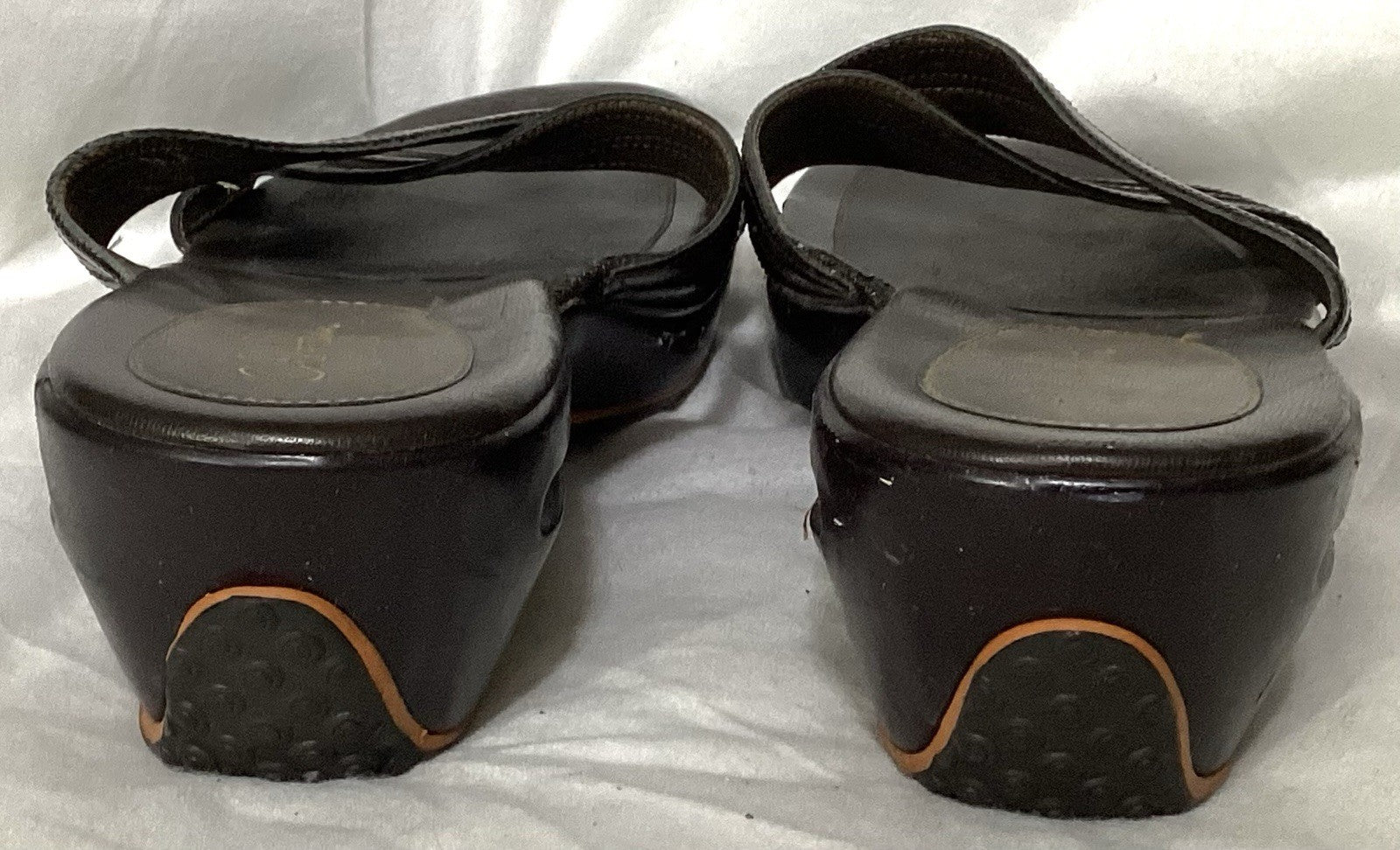 Cole Haan NikeAir Women Sandals Color Brown/Orange Lining Sz 9.5B
