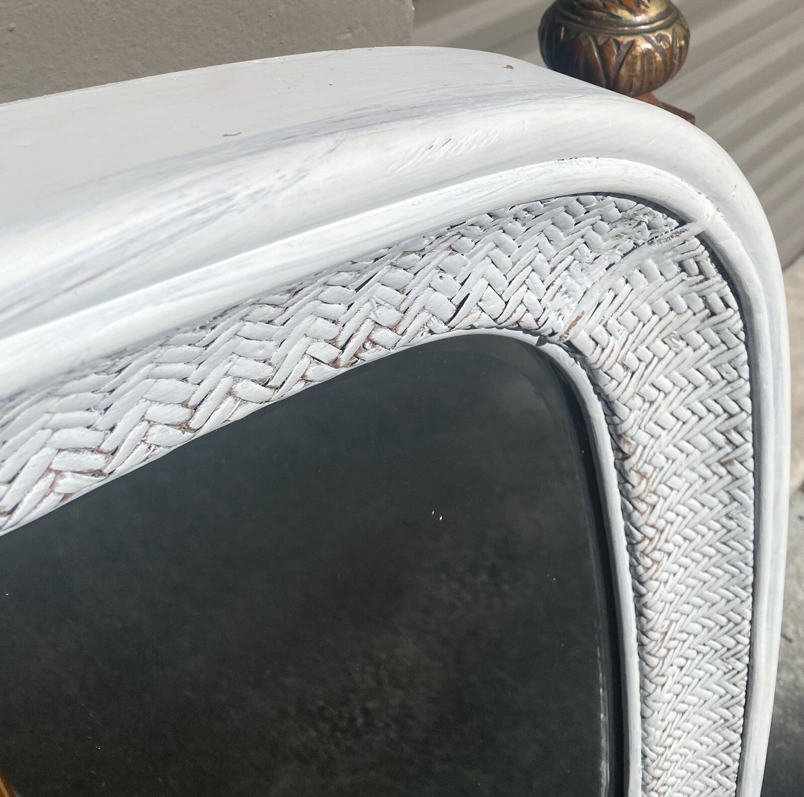 Large Decorative White Mirror