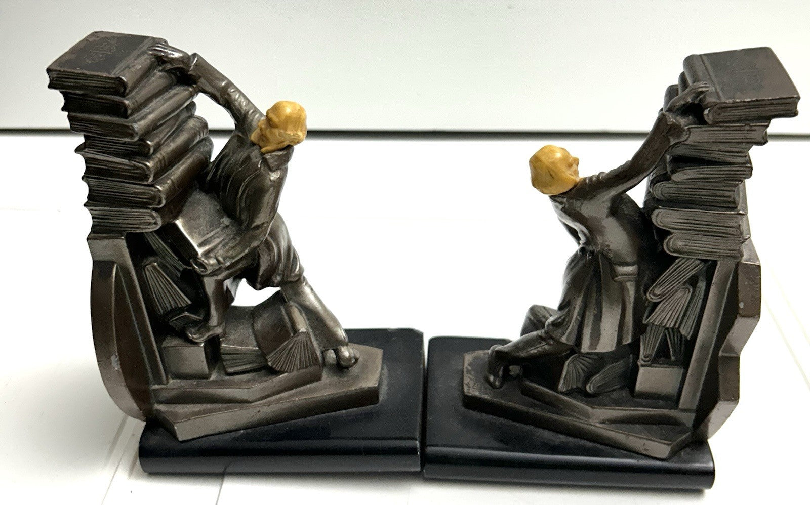 PM Craftsman Struggling Librarian Bookends Originally By John Ruhr