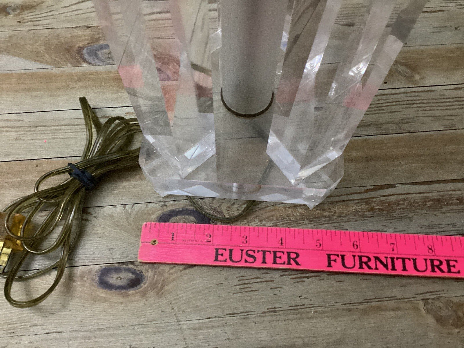 Vintage Tall Lucite Table Lamp