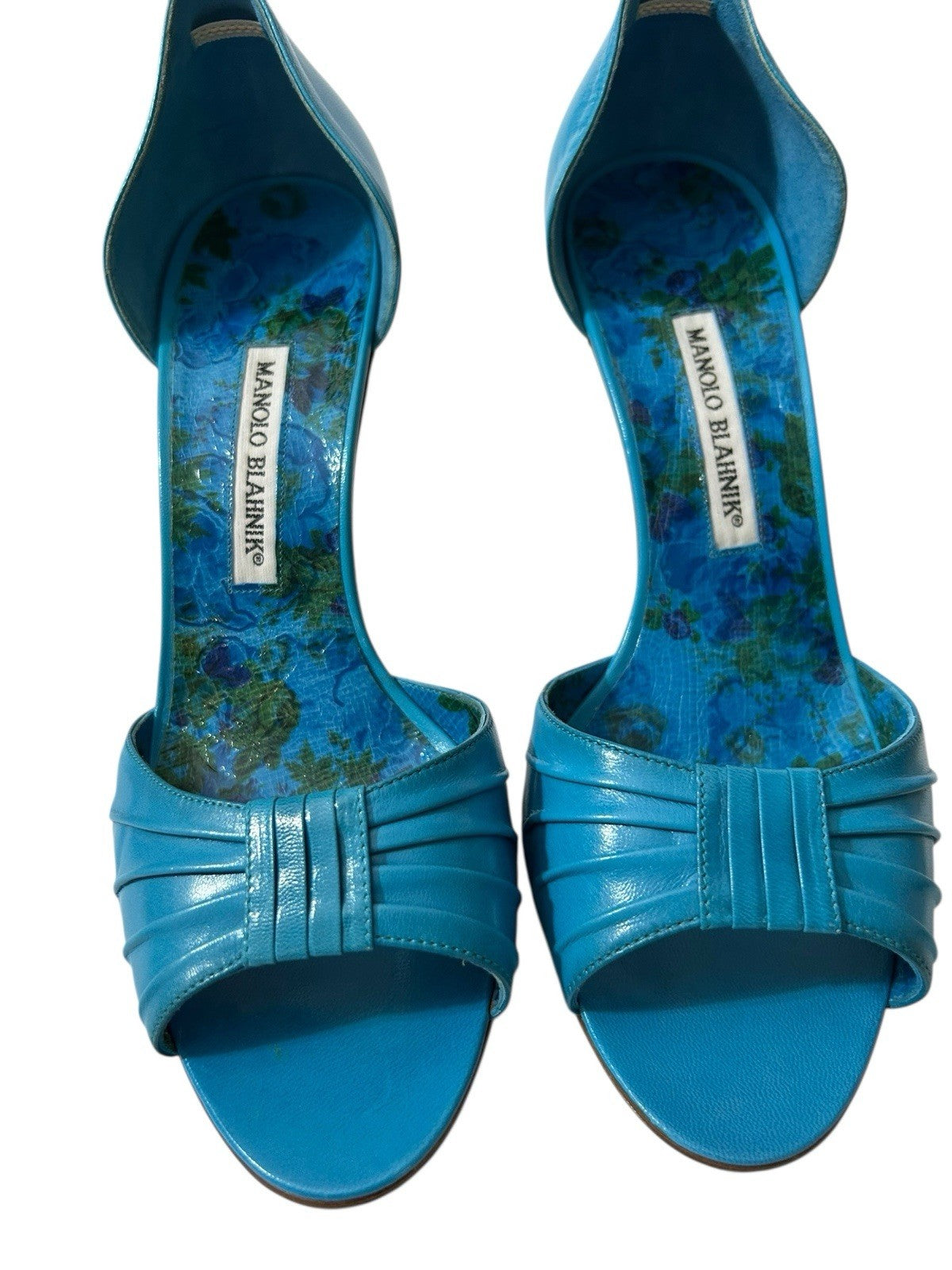 Blue Manolo Blahnik Women Shoes SZ 39.5