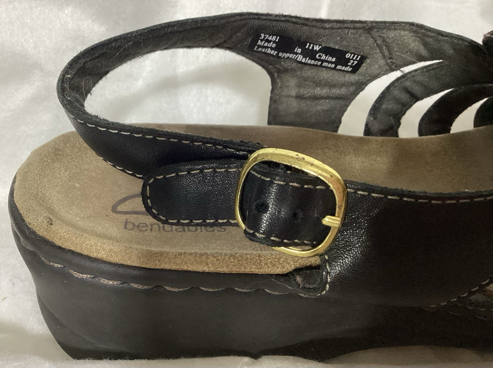 Clarks Lexi Marigolds Black Leather Women Sz 11 W
