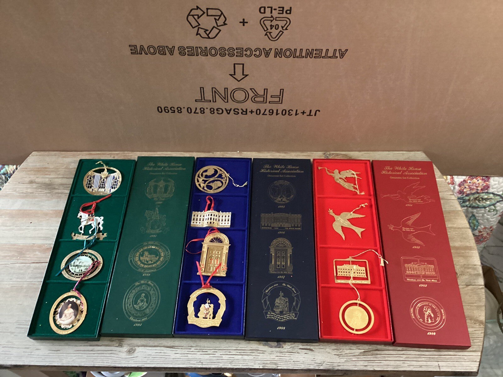 3 Set Of 4 Of The Historical Association Ornament Set Collection