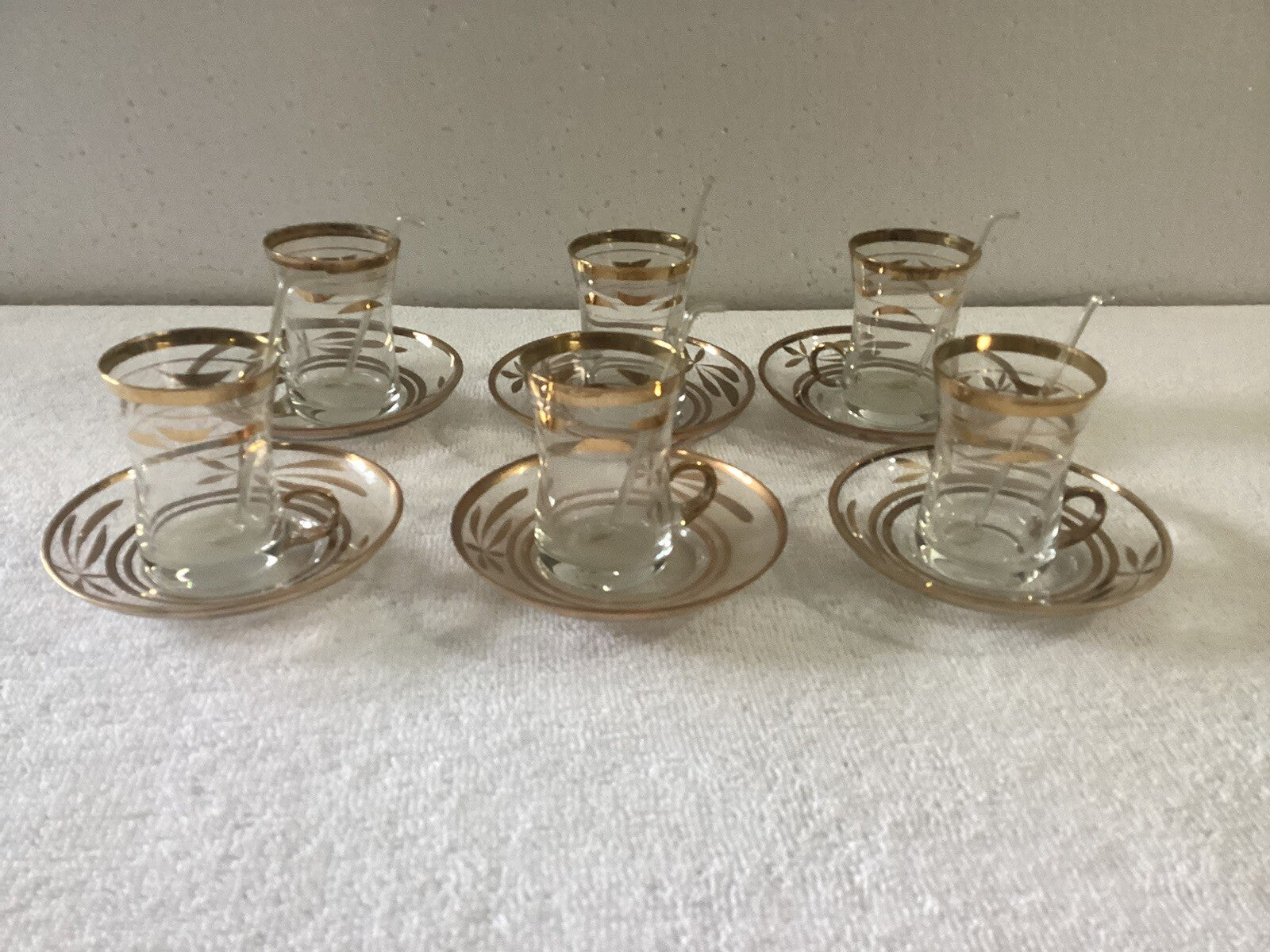 Genuine Vintage Arabic tea glasses 18 Pieces set
