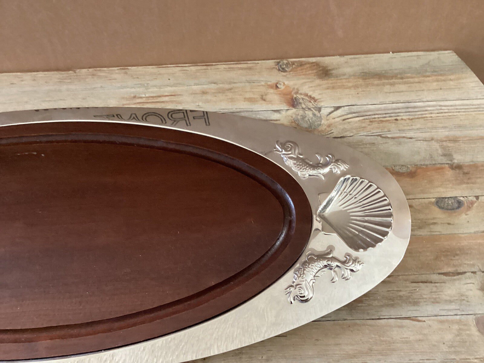 Jean Couzon Serving Oval Double 17” Tray From France