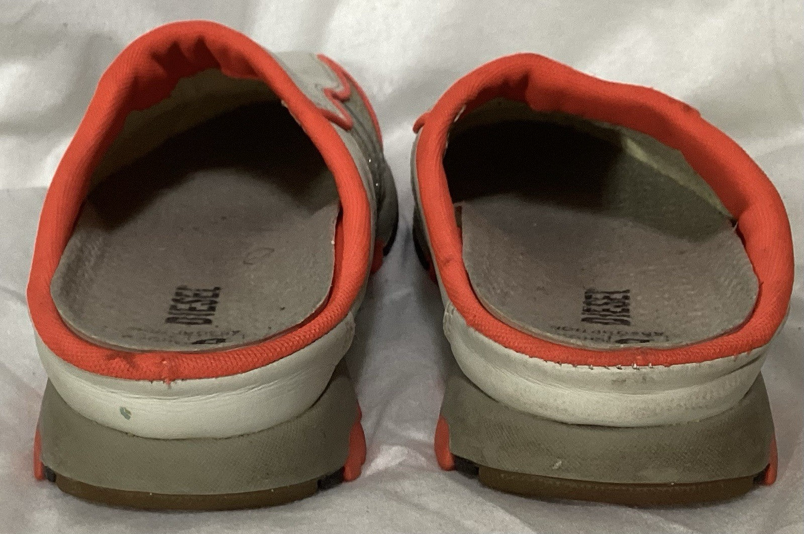 Diesel Orange/Beige/Gold Athletic women Slip On Shoes Size 7.5