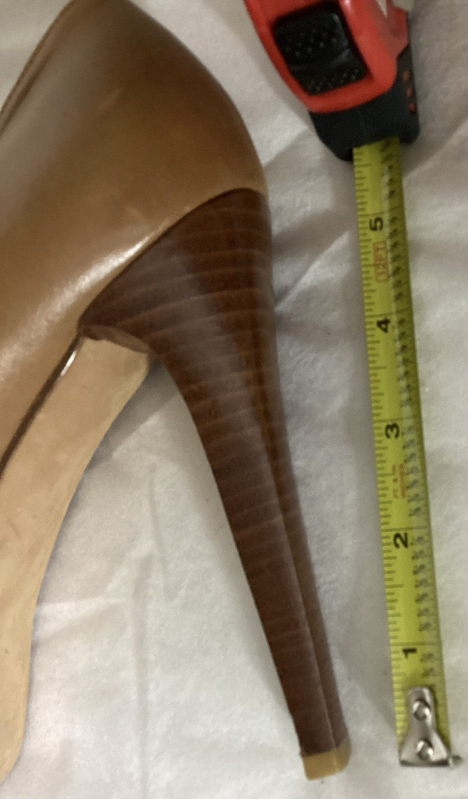 Stuart Weitzman Brown Leather Platform Round Toe 5” Heels Sz 9 M