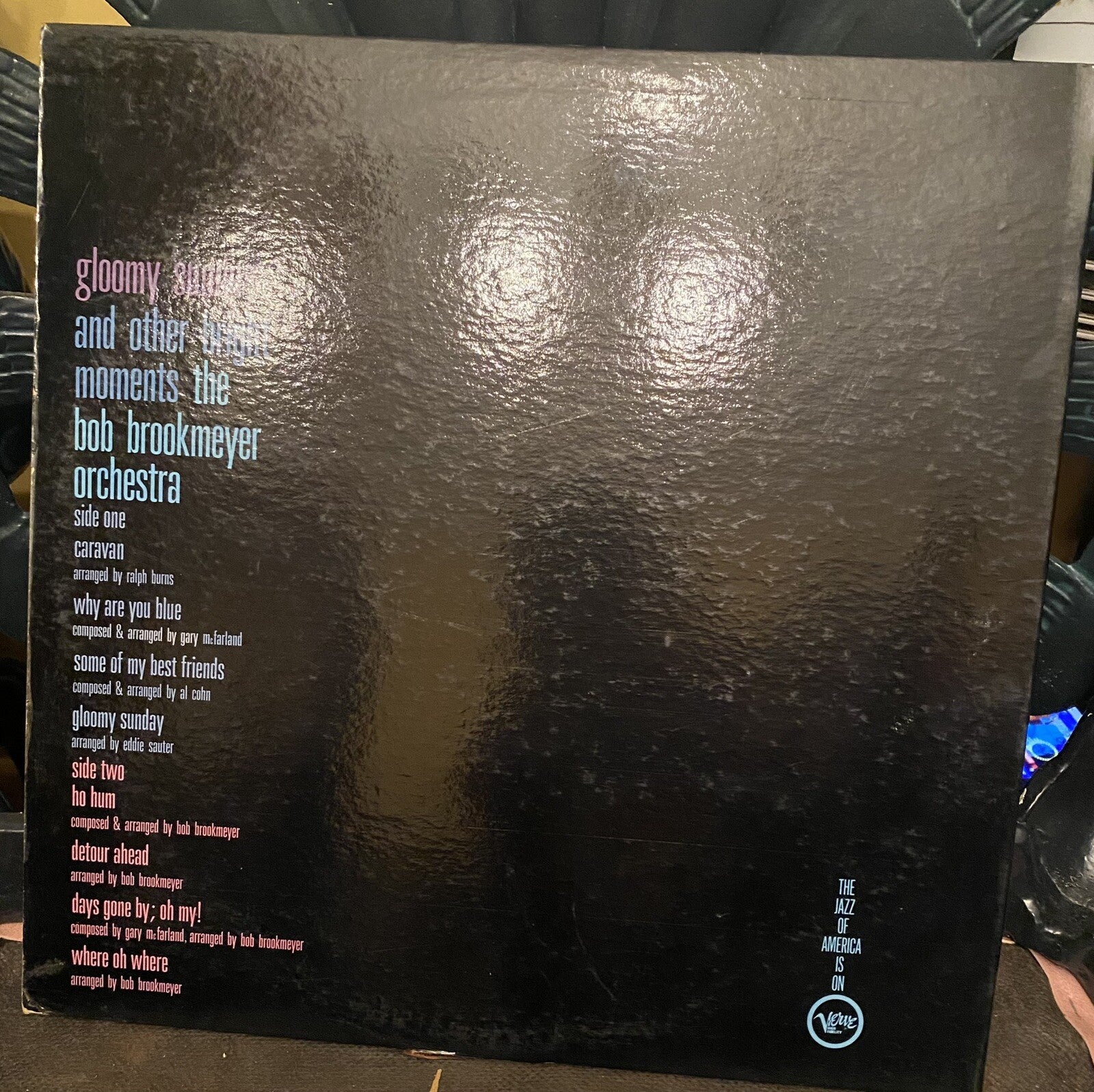 BOB BROOKMEYER Gloomy Sunday Phil Woods Al Cohn Clark Terry Verve MONO LP v8455!