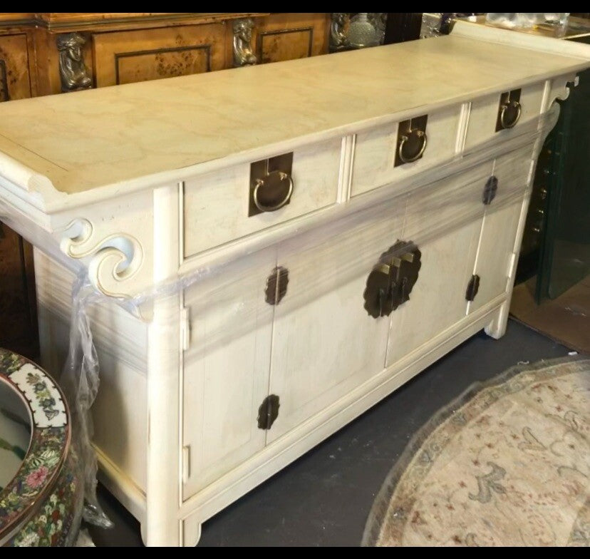 Century Furniture Sabota Asian White Cabinet