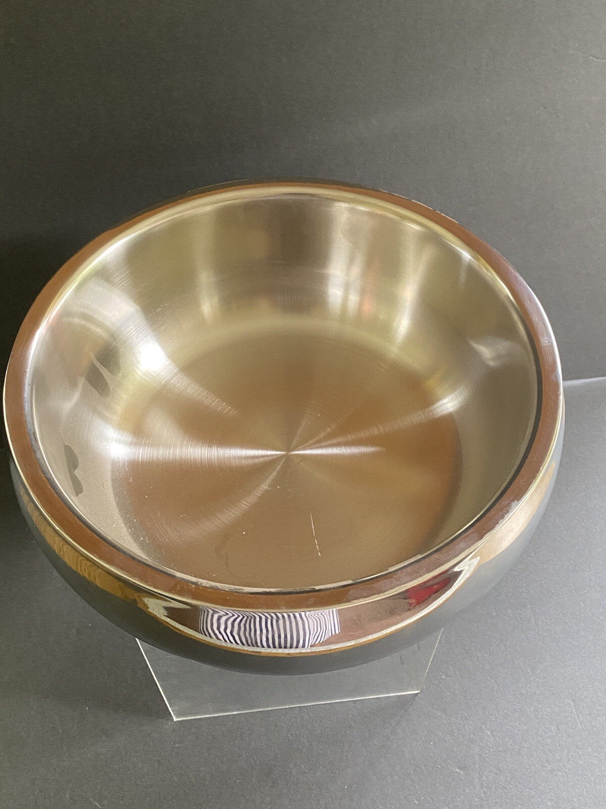 William Sonoma Large Insulated Heavy Metal Serving Bowl 11x5 Inches
