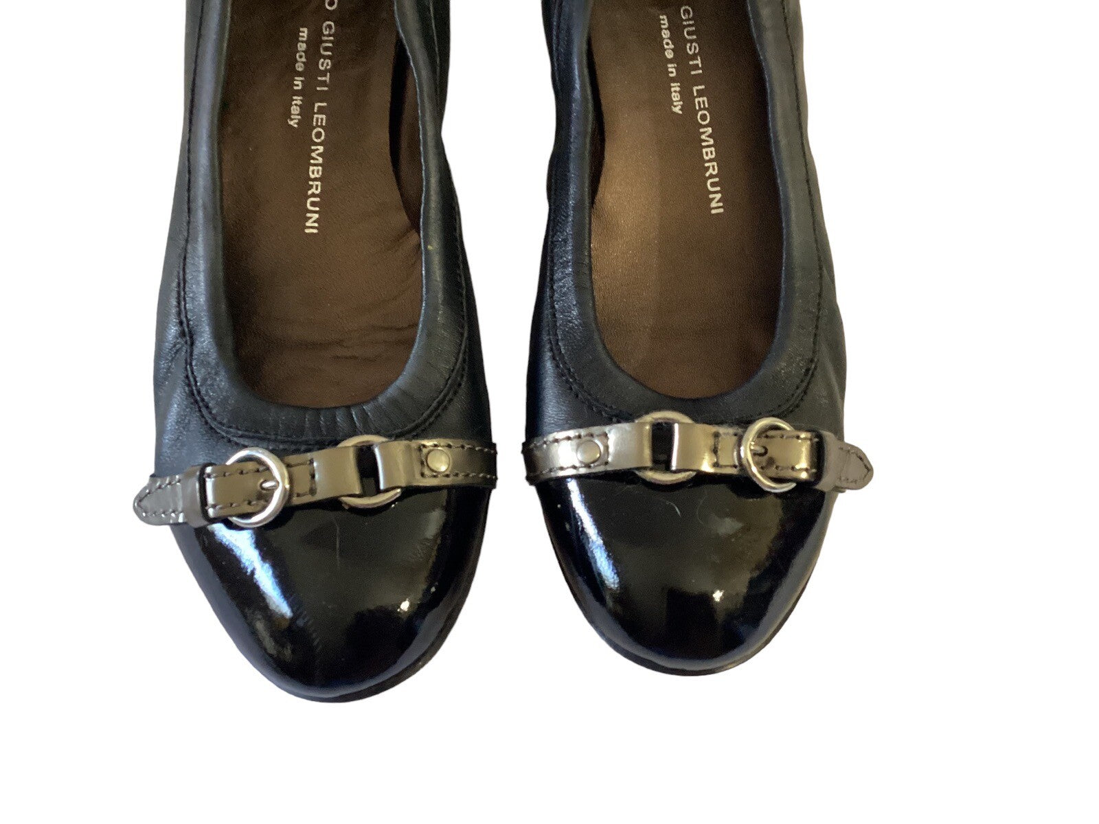 Attilio Guisti Leombruni Black Flats Sz 38.5