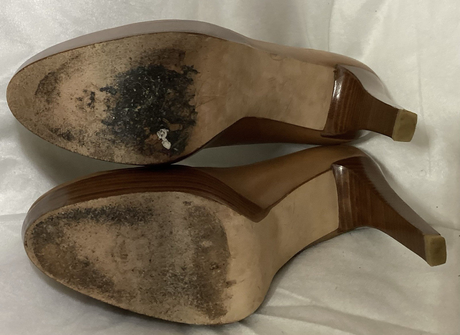 Stuart Weitzman Brown Leather Platform Round Toe 5” Heels Sz 9 M