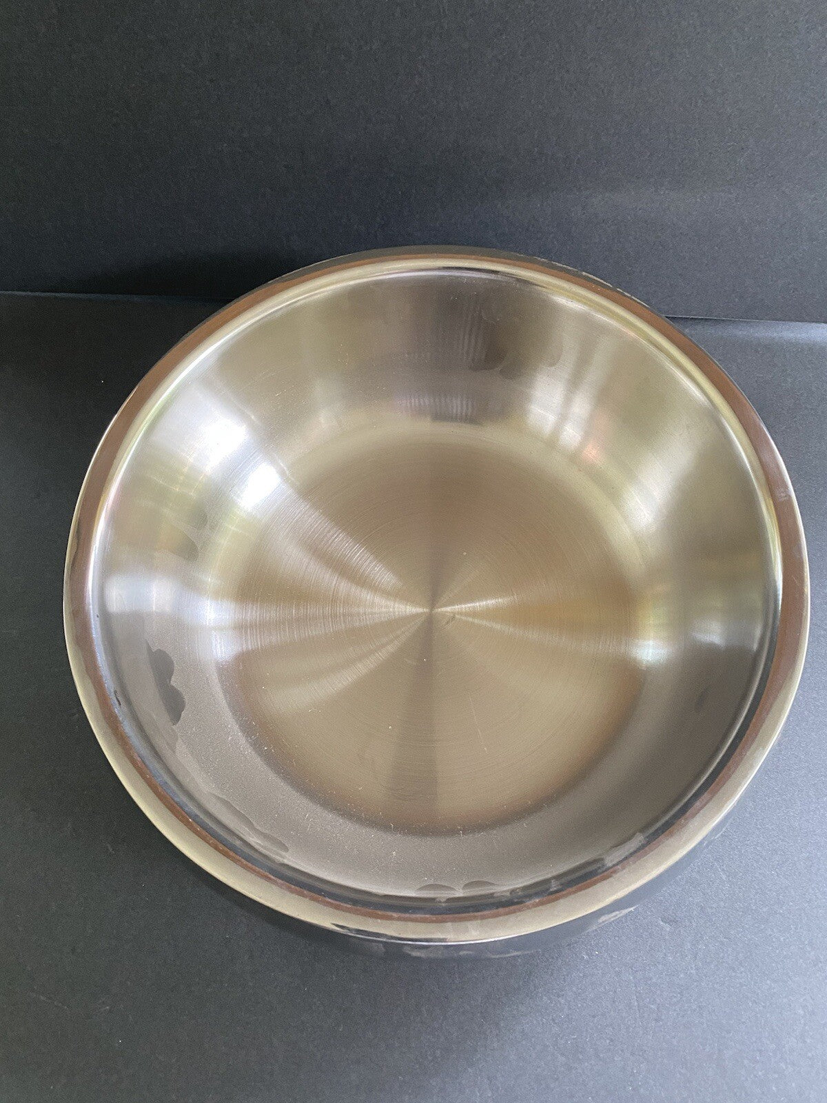 William Sonoma Large Insulated Heavy Metal Serving Bowl 11x5 Inches