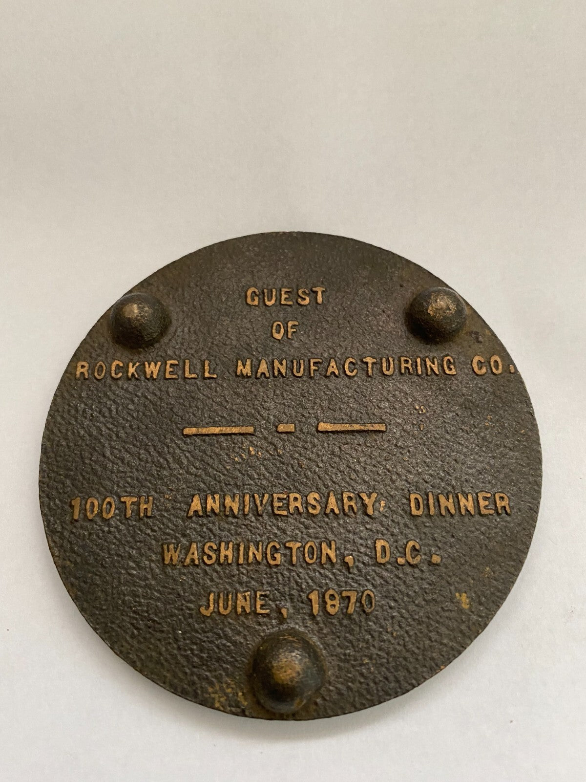 Rockwell Manufacturing Co 100th Anniversary The Centennial Year Collectible