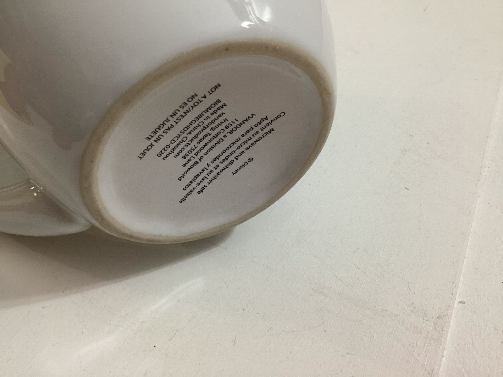 Vintage White Disney Minnie Mouse Collectible Mug