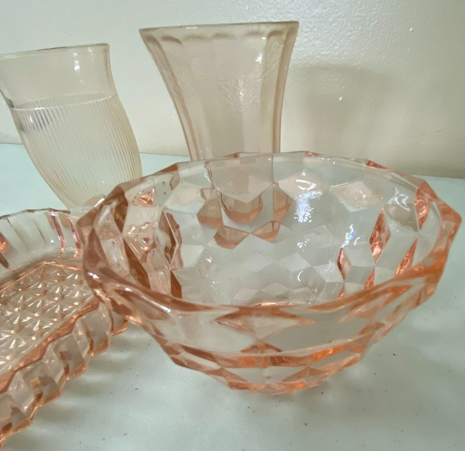 Set Of 5 Serving Depression Glass
