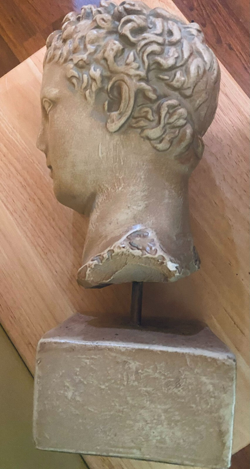 Bust Of Ancient Greek Mythology God Hermes Sculpture Collectible Display