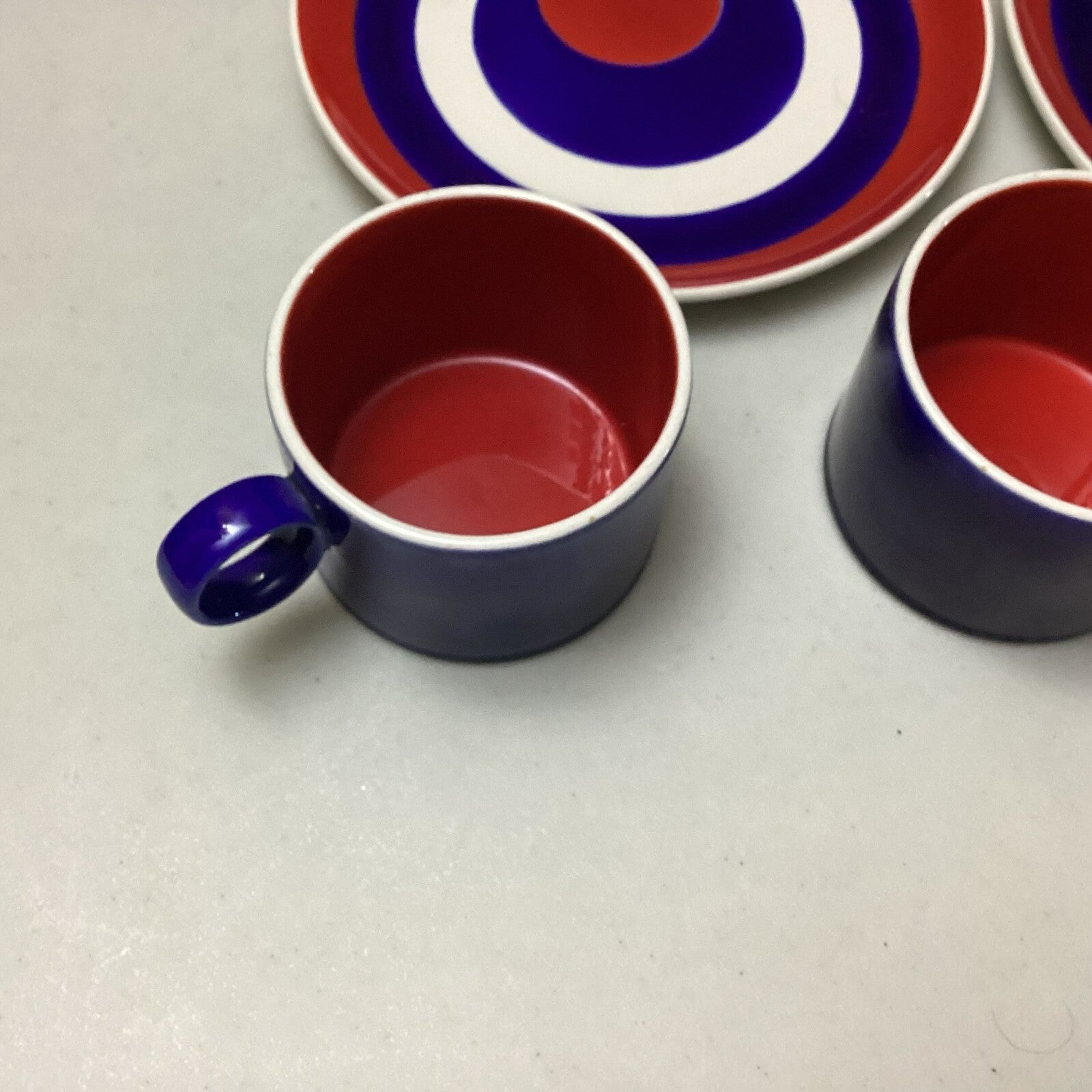 Set Of Mancioli Italian Modernist 2 Plates 3 Mugs