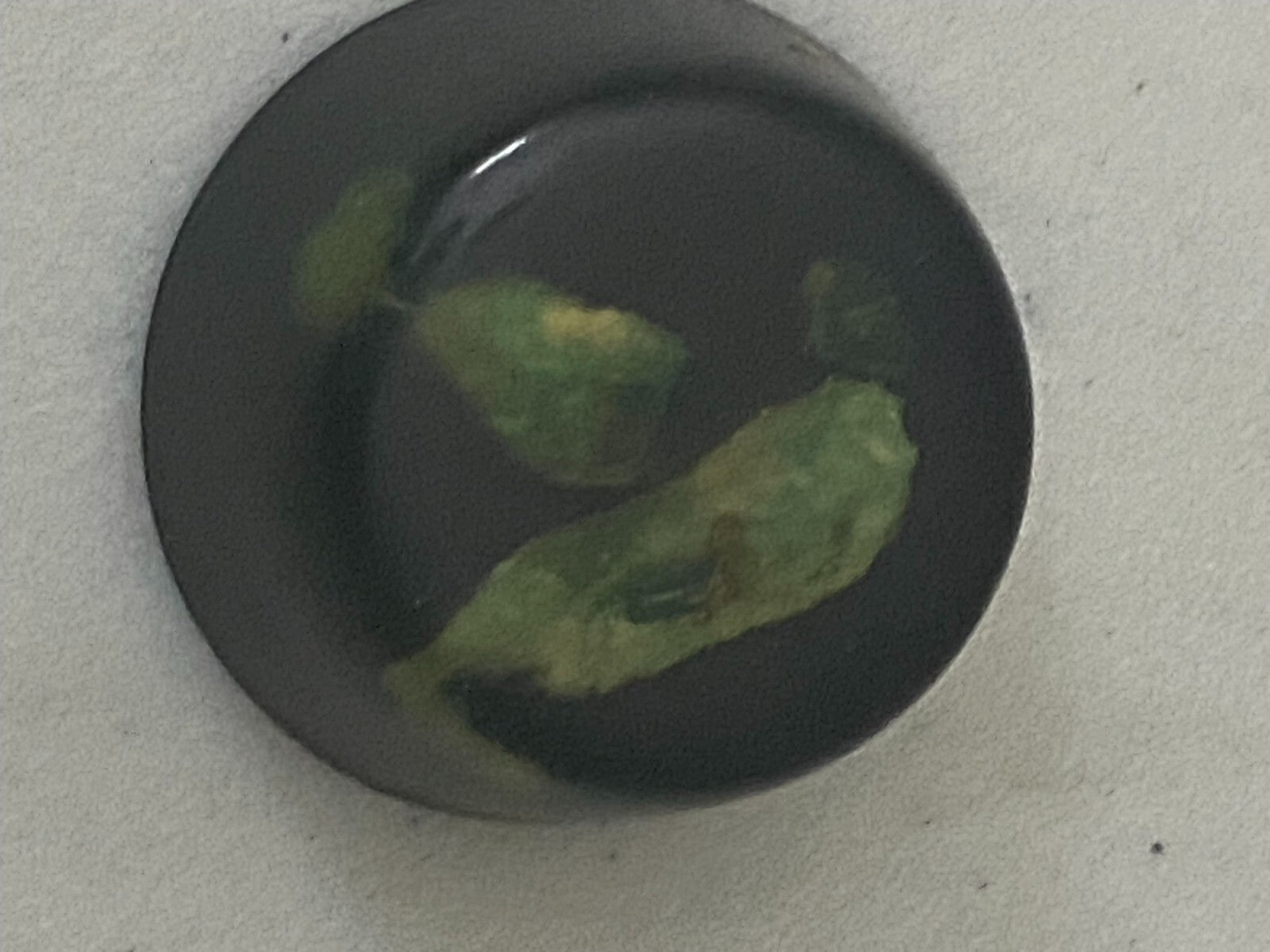 Vintage Joyeria Estrella Bogota Paperweight Green Round Shaped