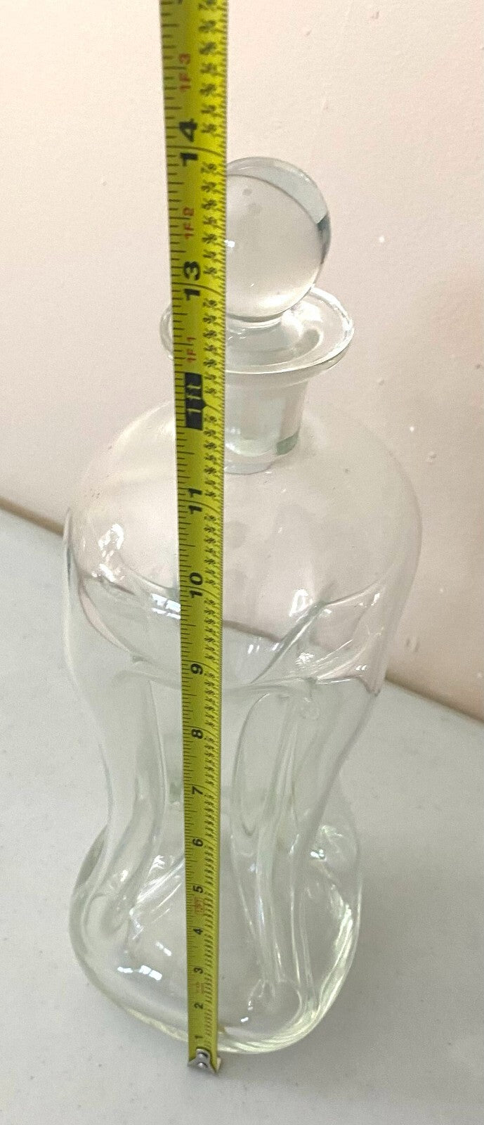 Vintage Clear Glass Kluk Kluk Glass Decanter/Spirit Bottle With Lid