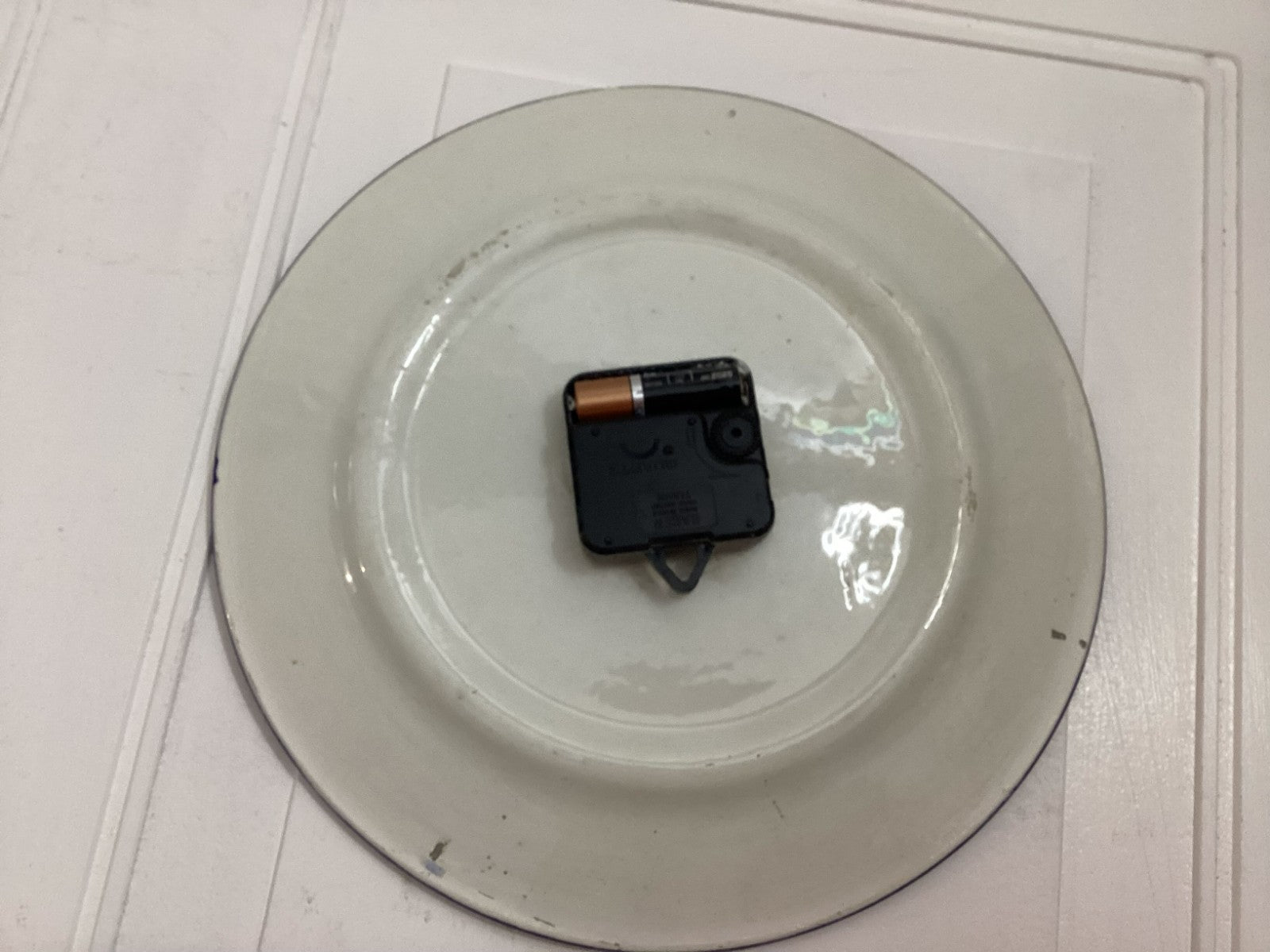 Vintage Round Jerusalem Battery Operated Ceramic Wall Clock