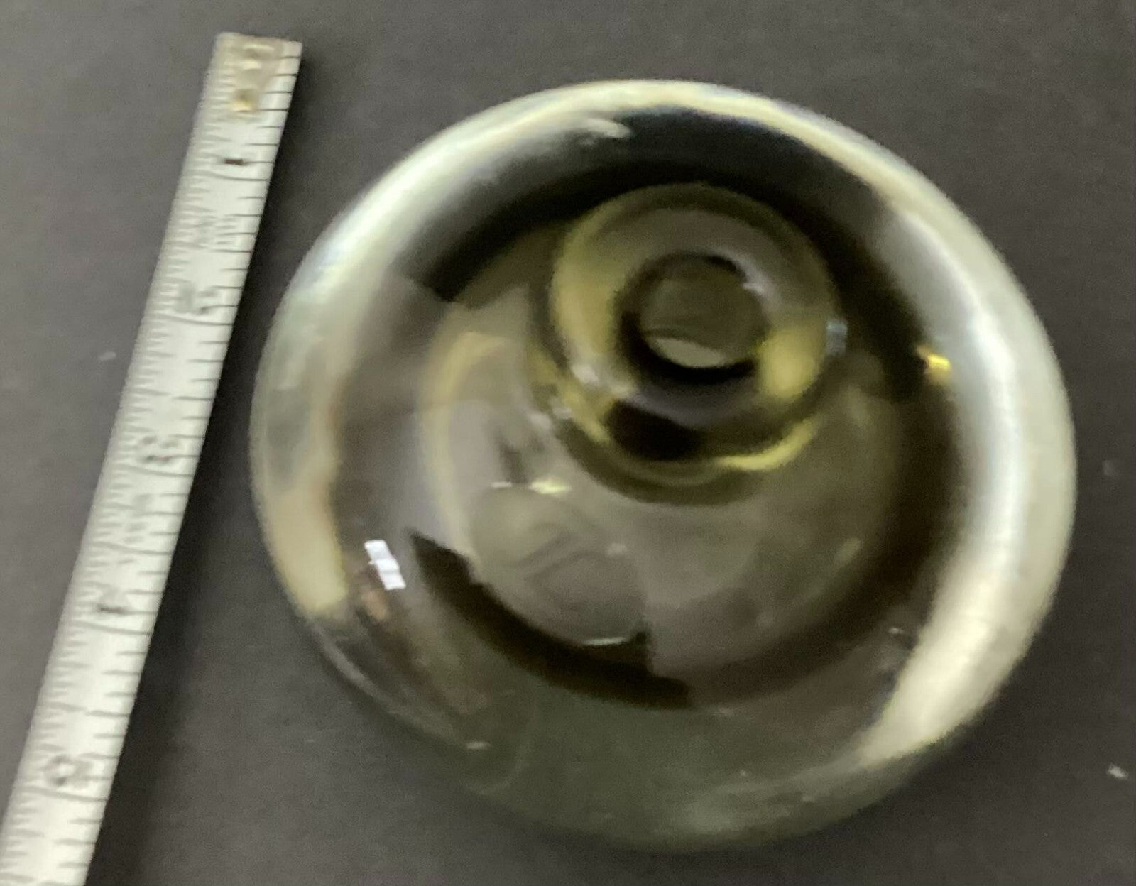 JL 3 X 5 Inches Round Shape Small Crystal Paperweight Style Bottle