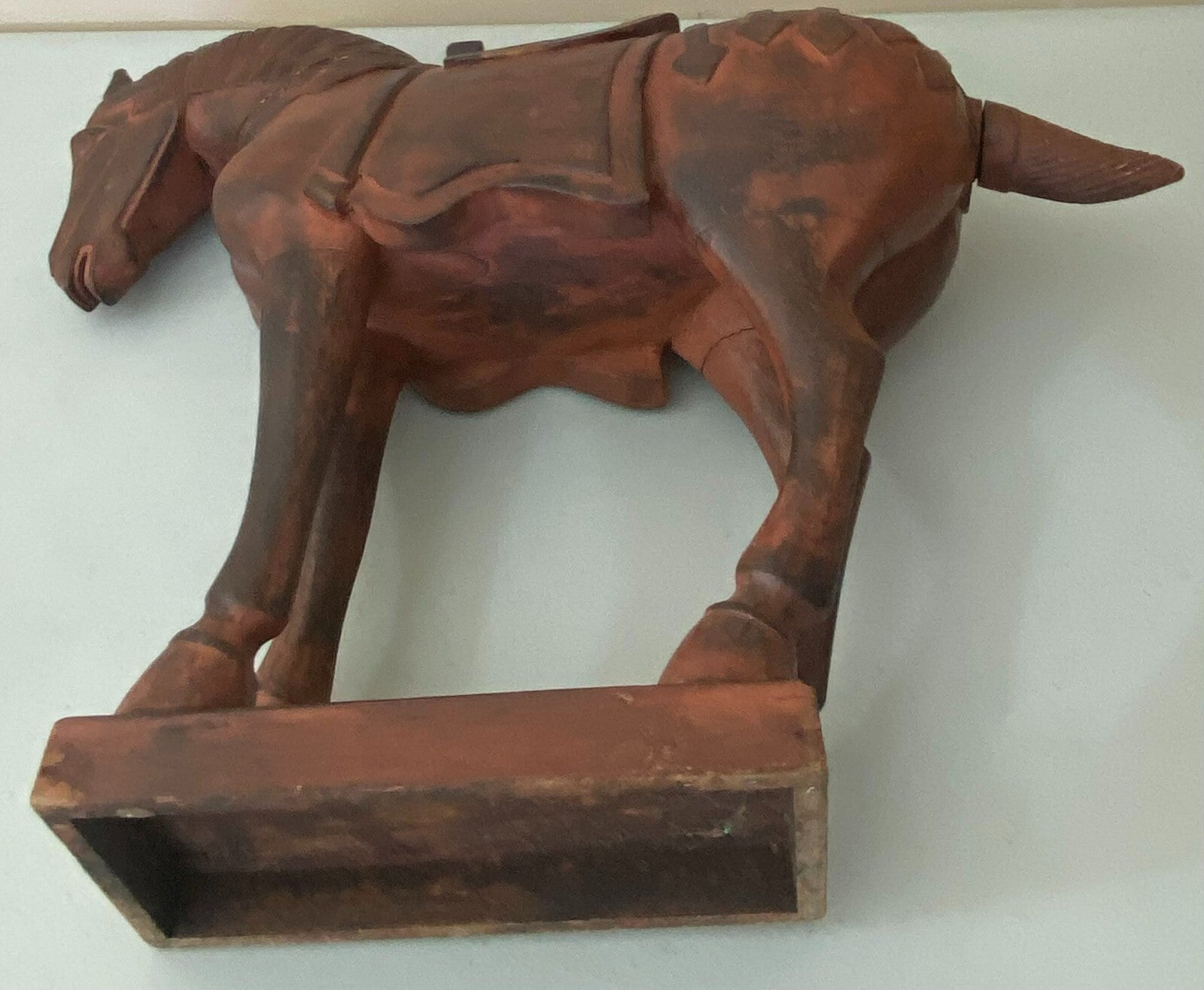 Wooden Brown Collectible Hand Carved Horse