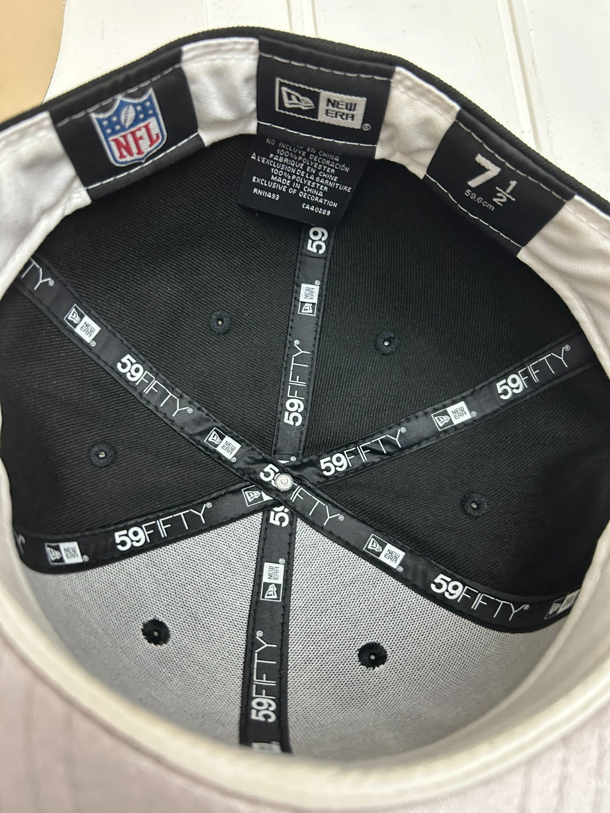 Las Vegas Raiders NFL Football Team Unisex Cap - Black Size 7.5
