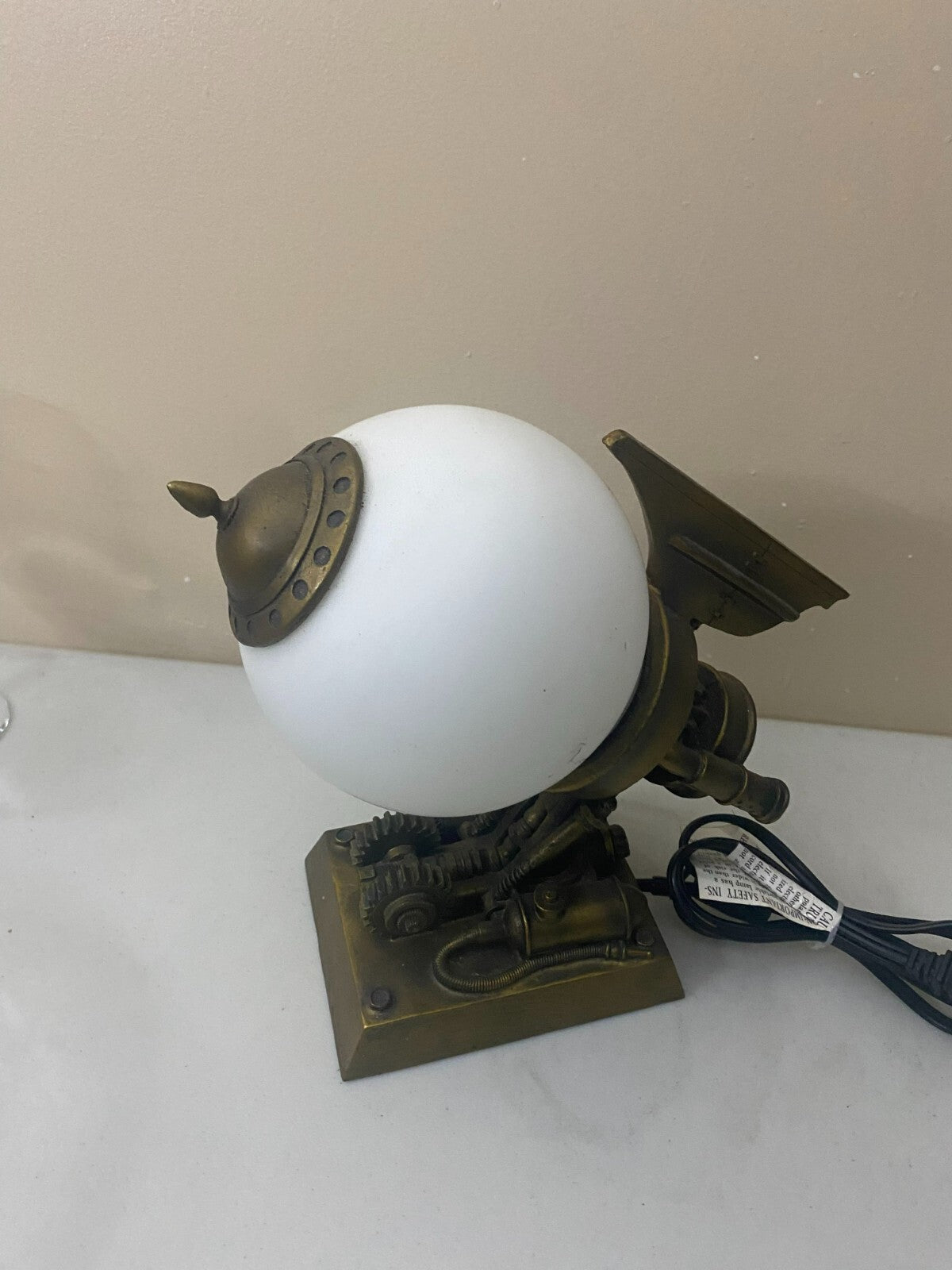 Steampunk Airship Illuminated Display Tabletop Lamp 11”
