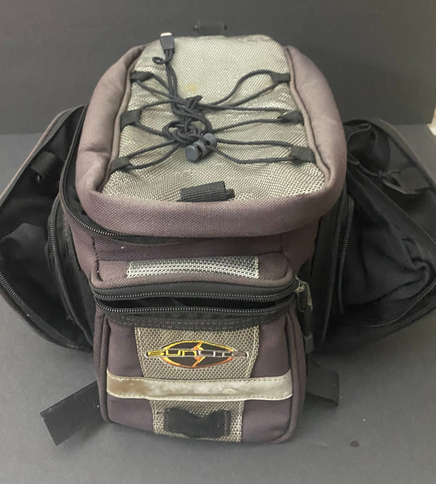 Sunlite Purple Black Zip Closure Camera Bag With Multiple Compartments